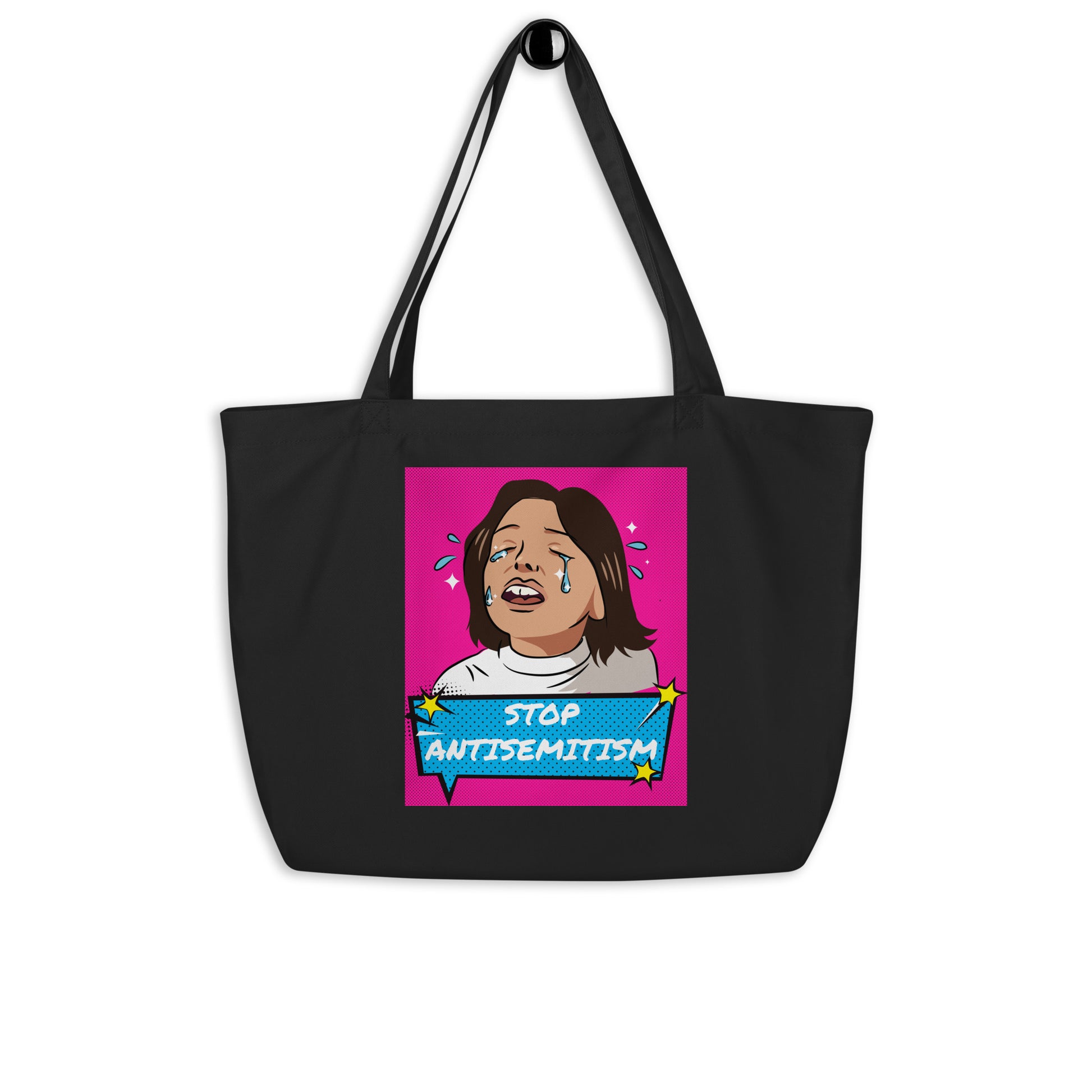 Pop Art Style | Antisemitism | Large Organic Tote Bag Jouparty