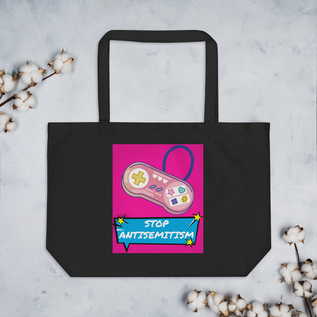 Pop Art Style | Antisemitism | Large Organic Tote Bag Jouparty
