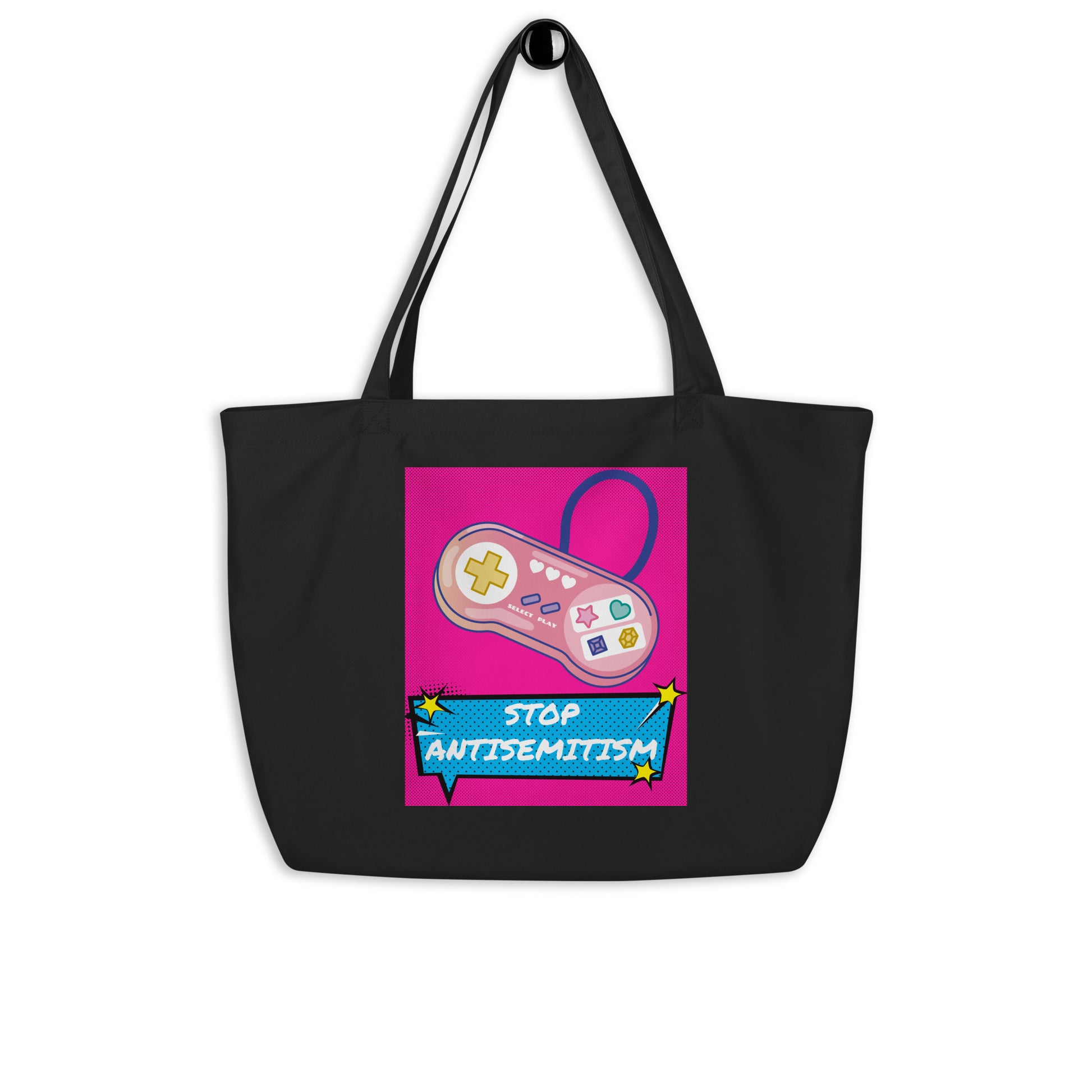 Pop Art Style | Antisemitism | Large Organic Tote Bag Jouparty