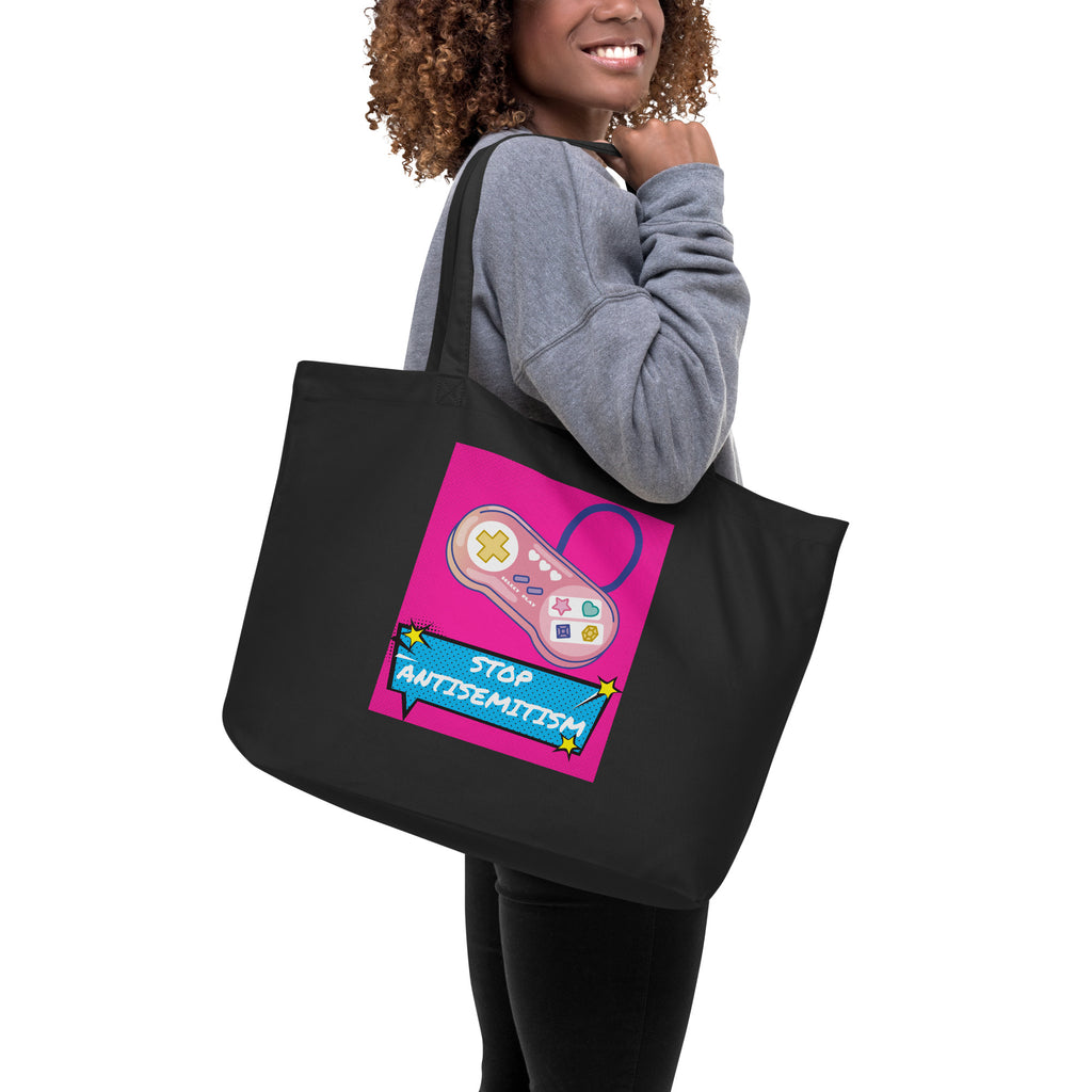 Pop Art Style | Antisemitism | Large Organic Tote Bag Jouparty