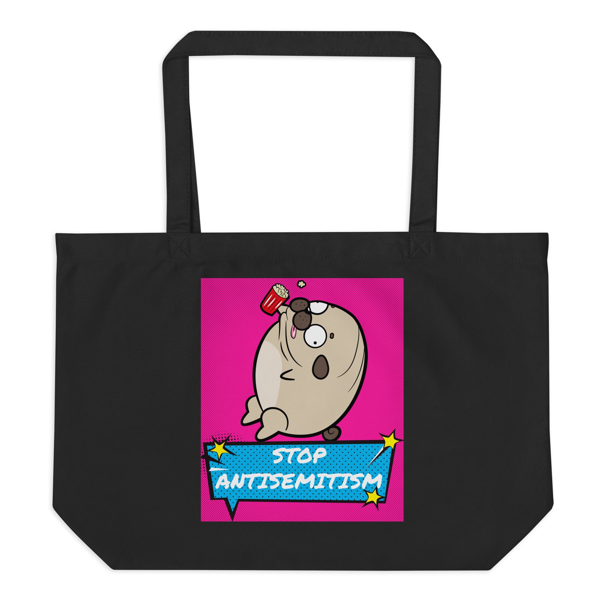 Pop Art Style | Antisemitism | Large Organic Tote Bag Jouparty