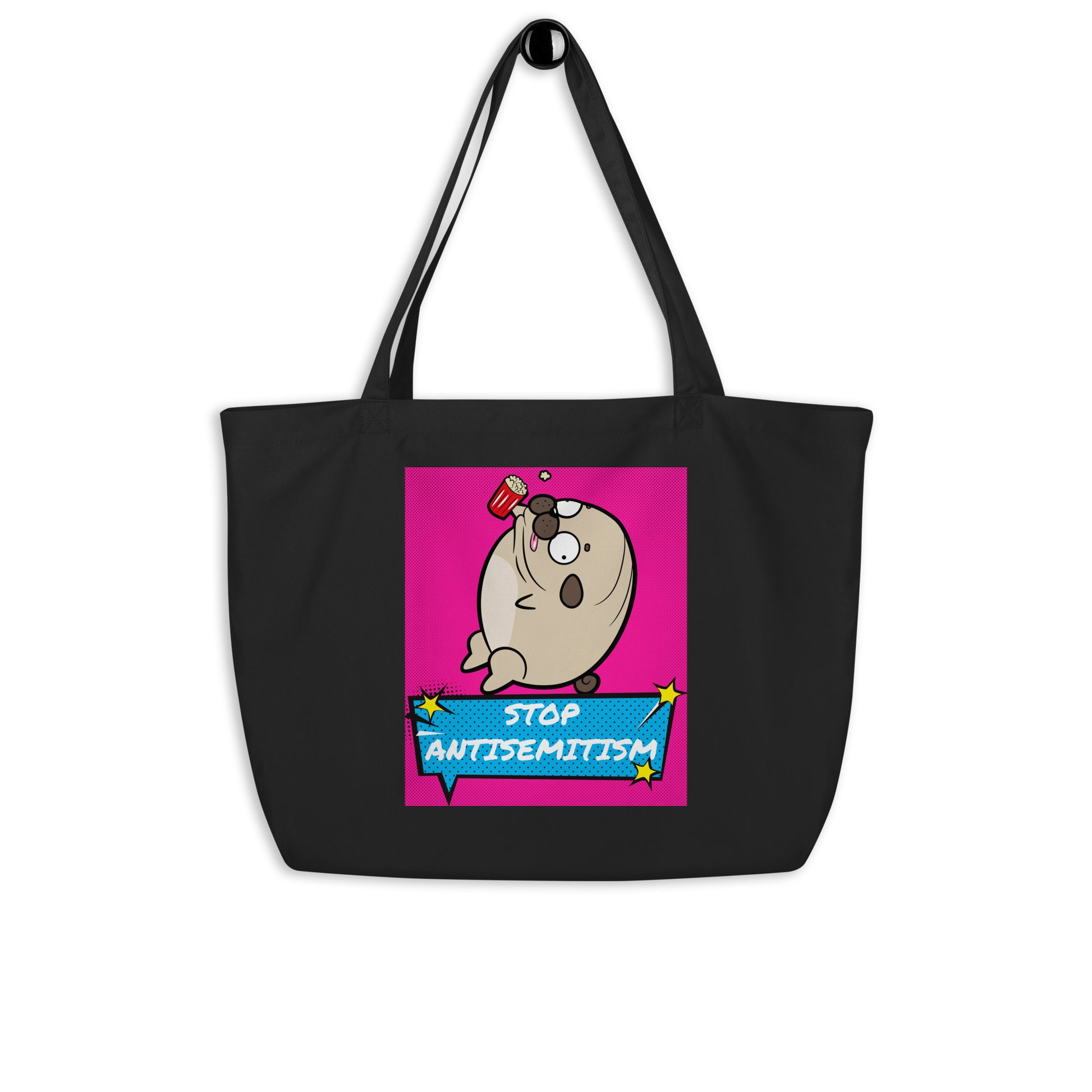 Pop Art Style | Antisemitism | Large Organic Tote Bag Jouparty