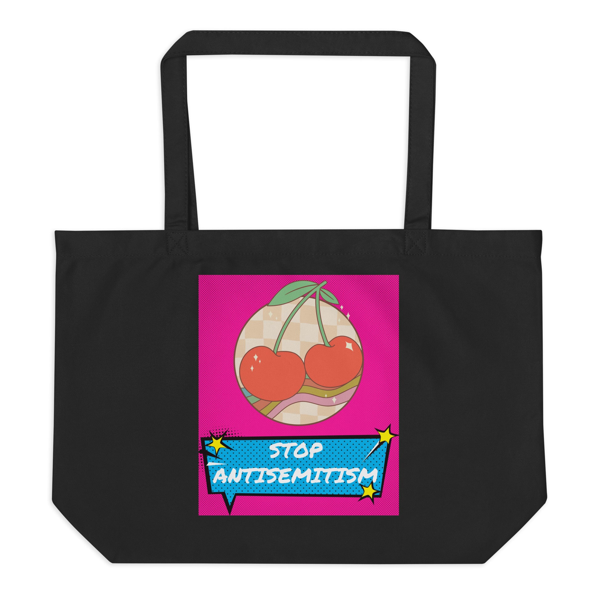 Pop Art Style | Antisemitism | Large Organic Tote Bag Jouparty