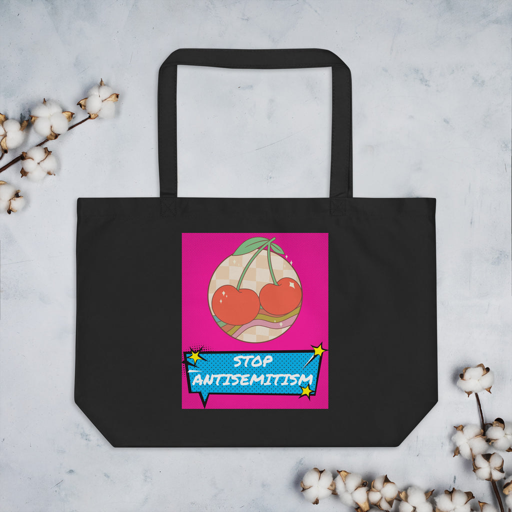 Pop Art Style | Antisemitism | Large Organic Tote Bag Jouparty