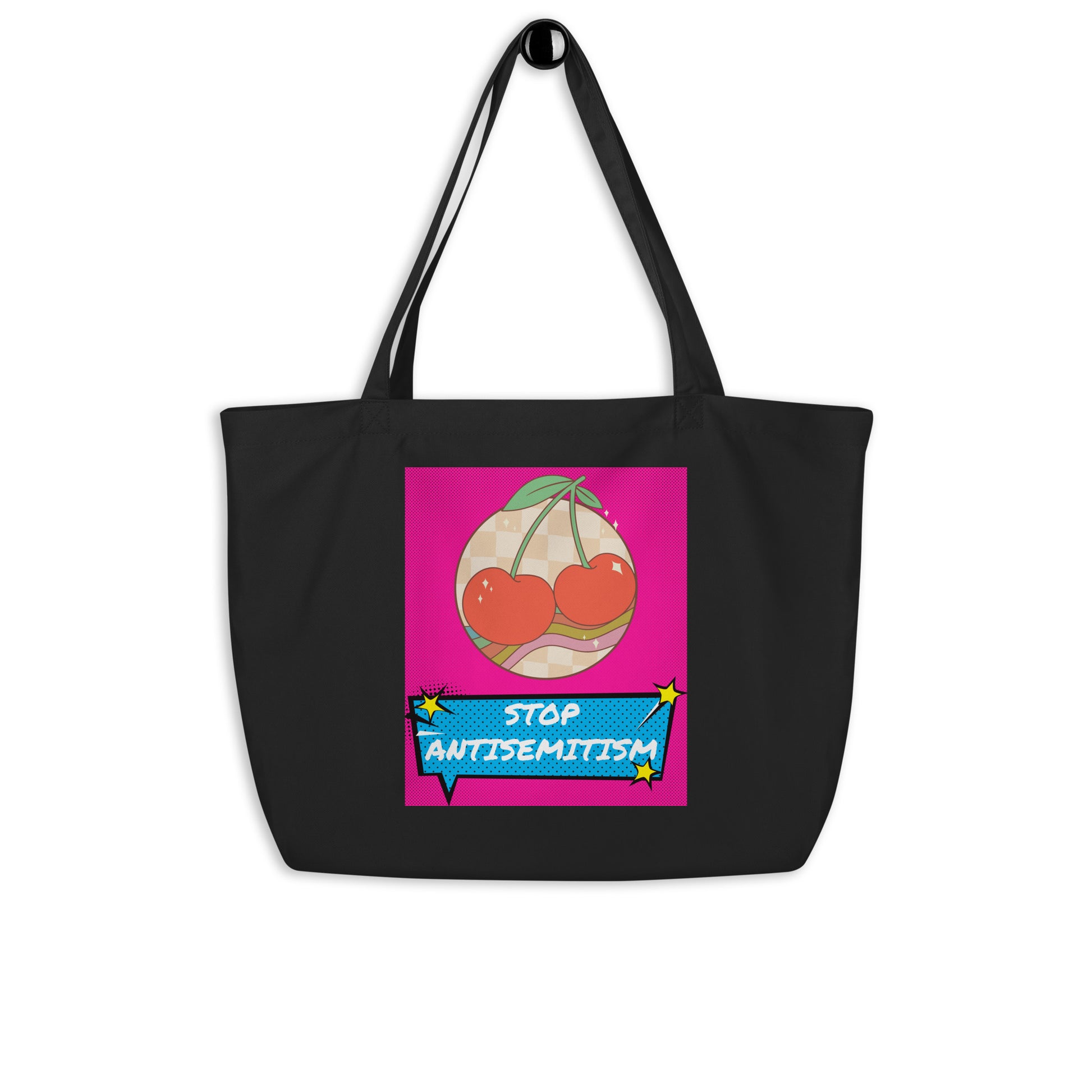 Pop Art Style | Antisemitism | Large Organic Tote Bag Jouparty