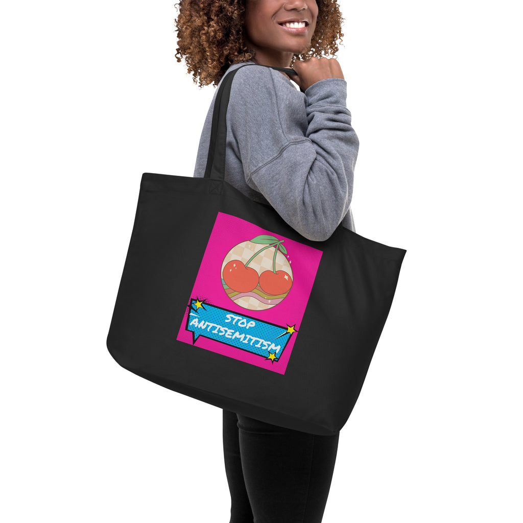 Pop Art Style | Antisemitism | Large Organic Tote Bag Jouparty