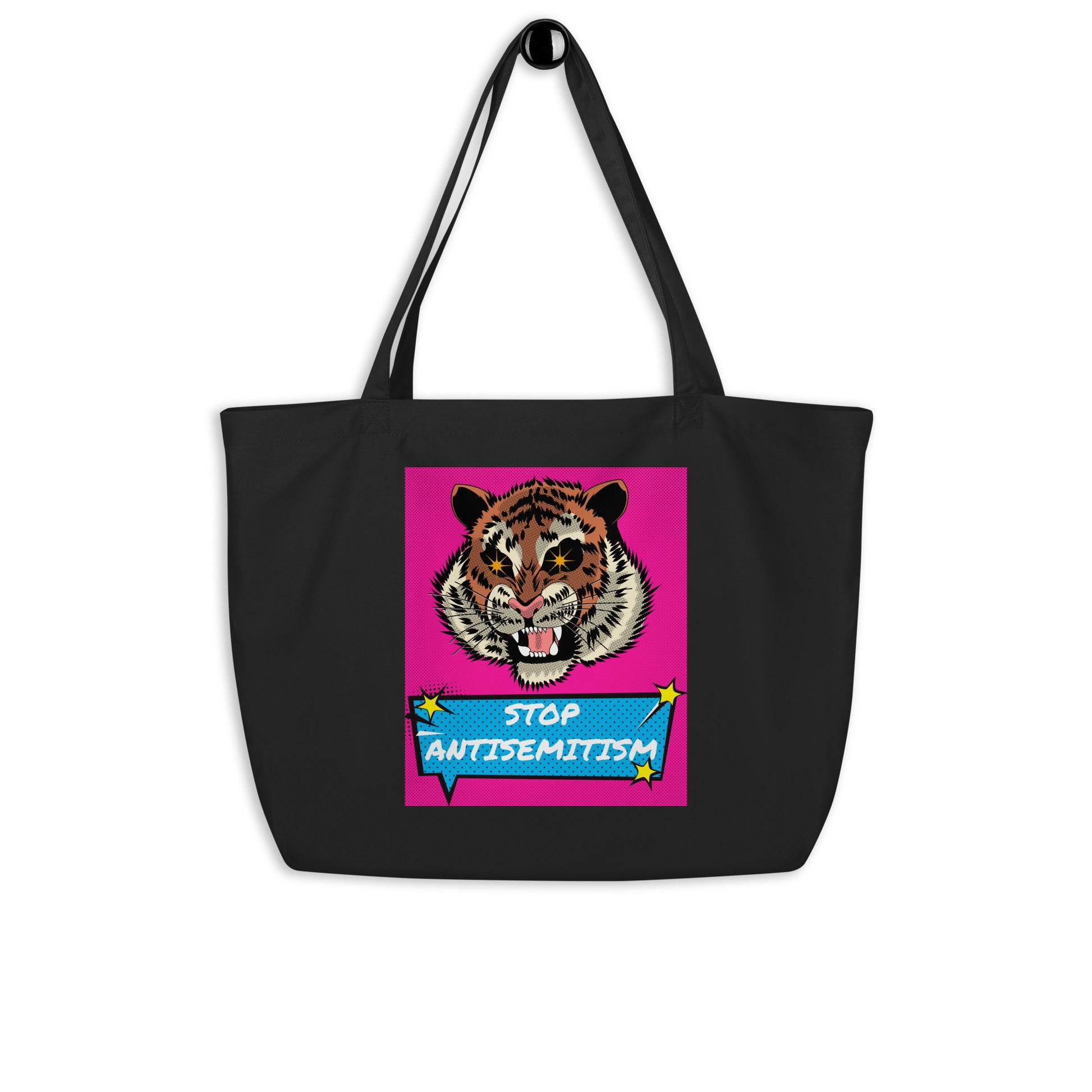 Pop Art Style | Antisemitism | Large Organic Tote Bag
