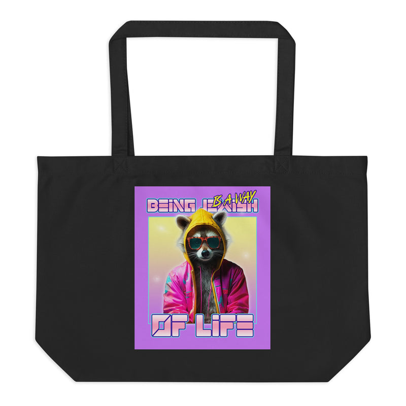 Mr Racoon | Large Organic Tote Bag