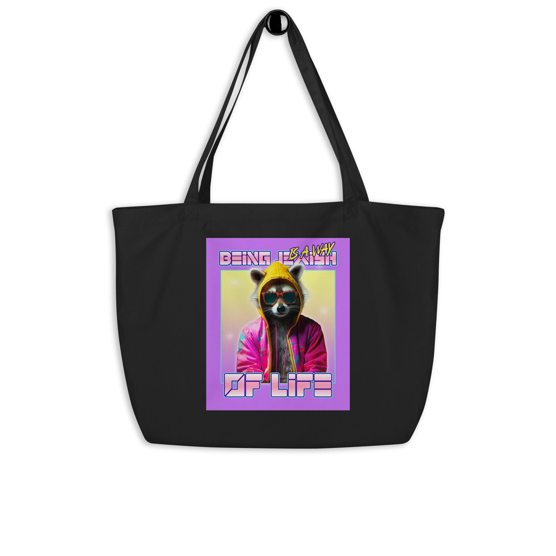Mr Racoon | Large Organic Tote Bag Jouparty