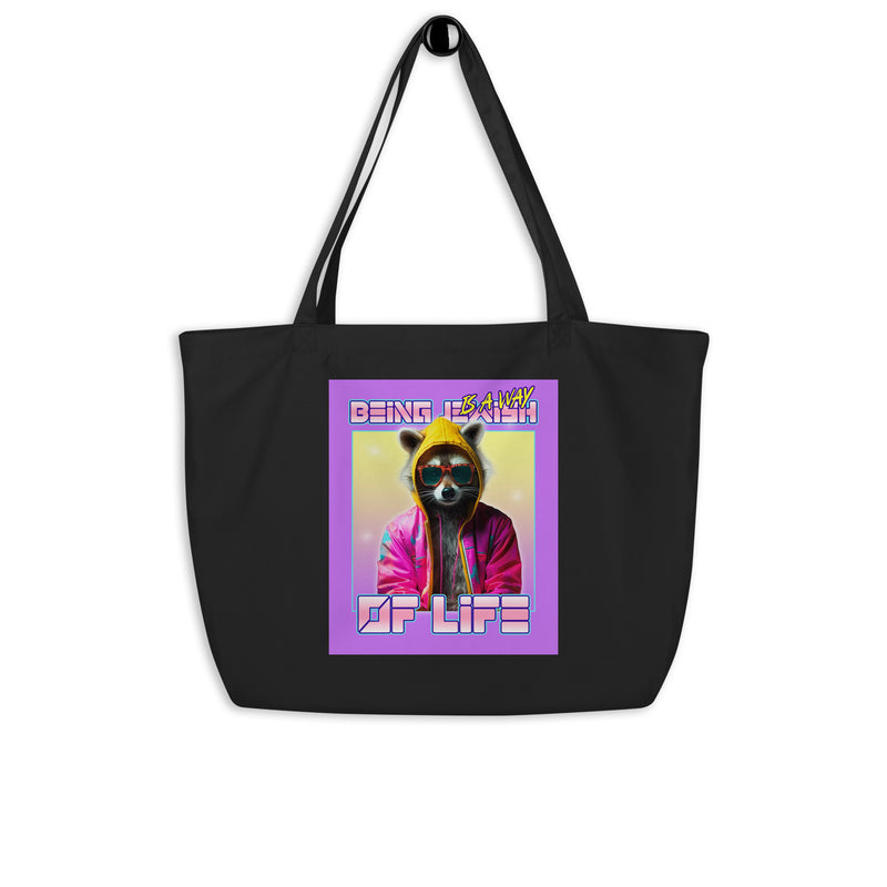 Mr Racoon | Large Organic Tote Bag