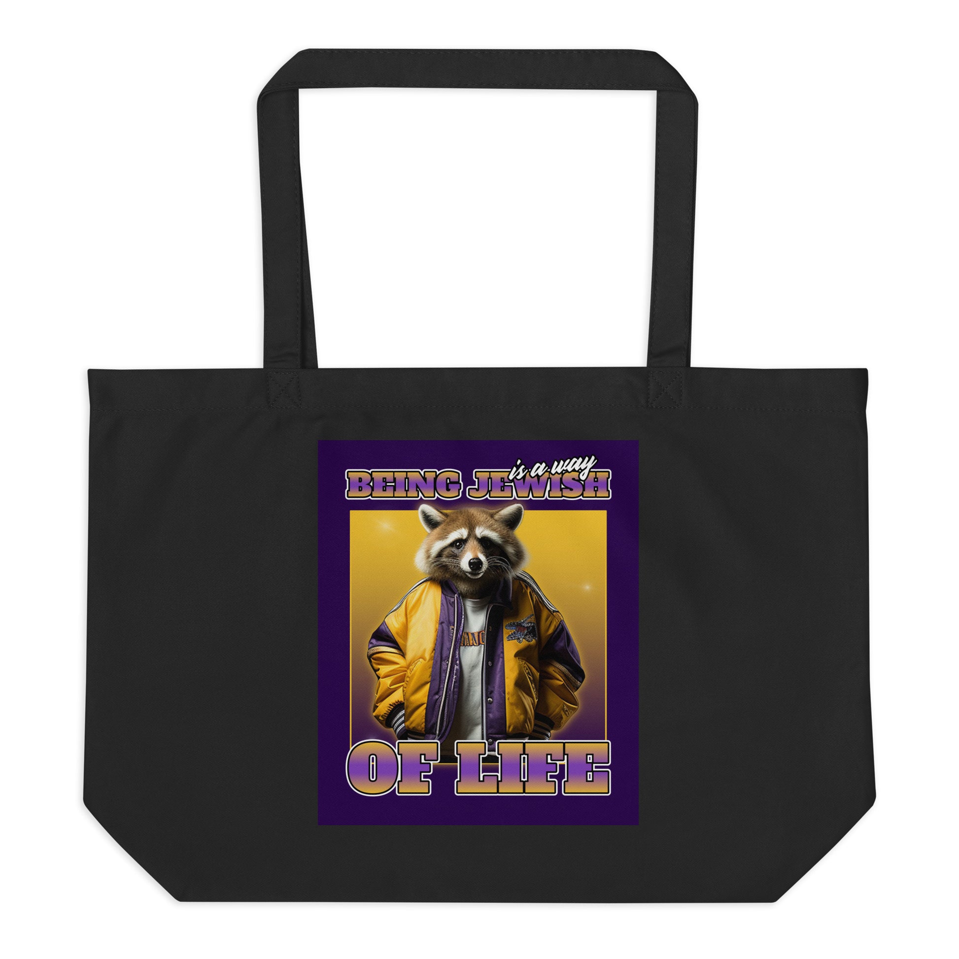 Mr Racoon | Large Organic Tote Bag Jouparty