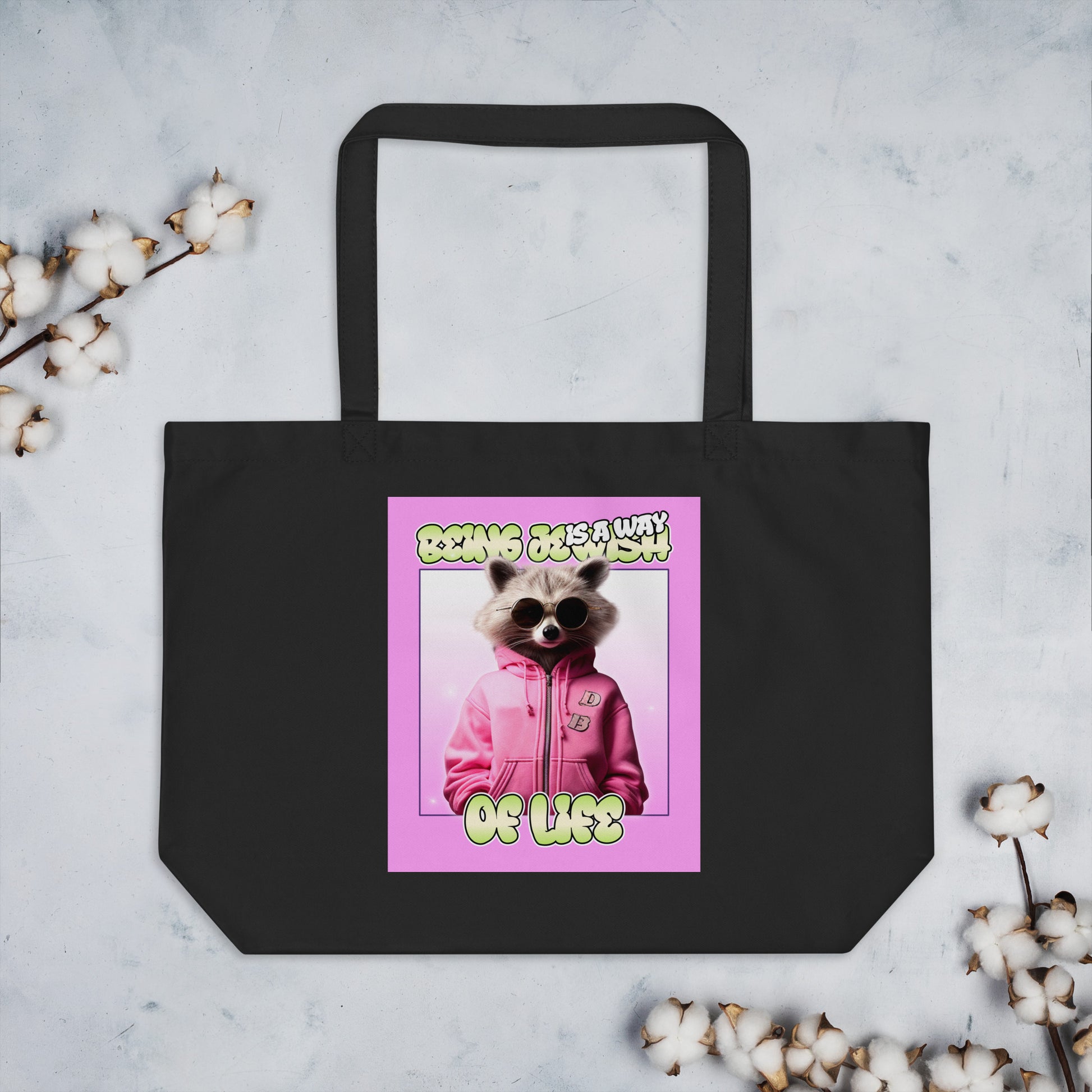 Mr Racoon | Large Organic Tote Bag