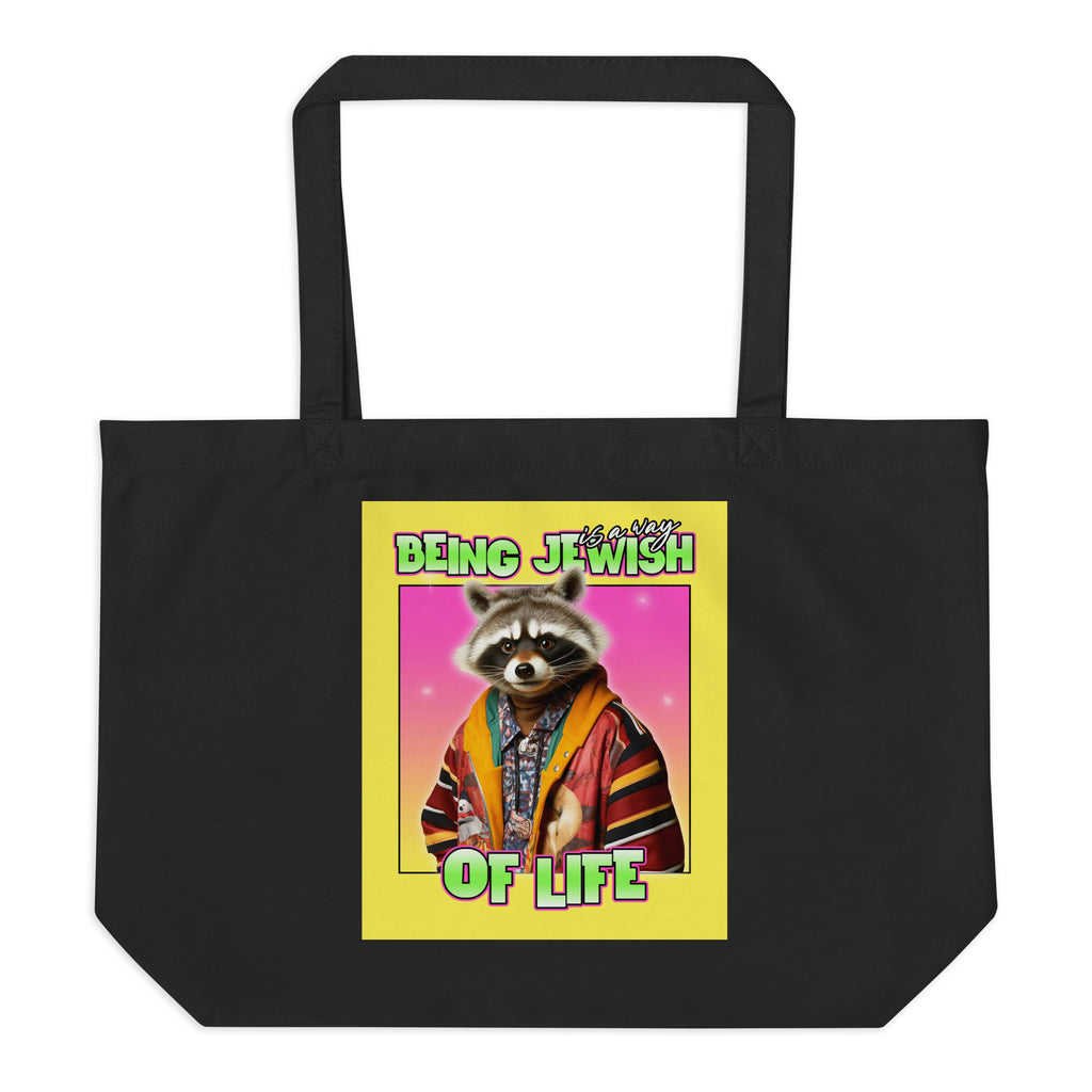 Mr Racoon | Large Organic Tote Bag Jouparty
