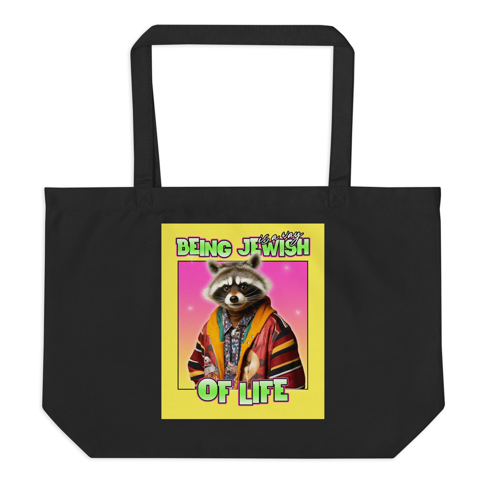 Mr Racoon | Large Organic Tote Bag Jouparty