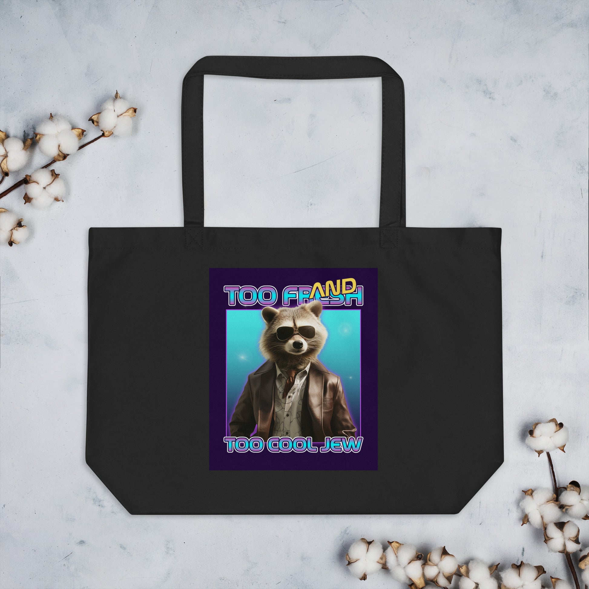 Mr Racoon | Large Organic Tote Bag