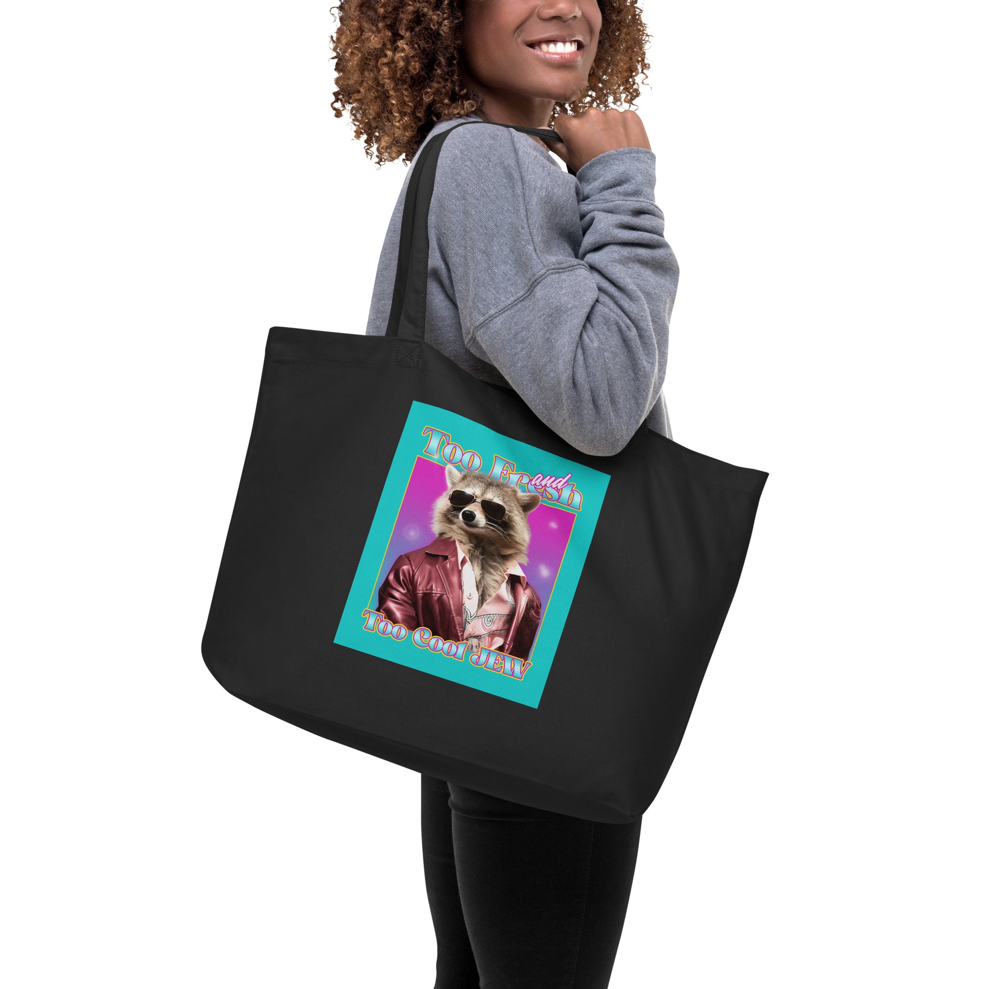 Mr Racoon | Large Organic Tote Bag