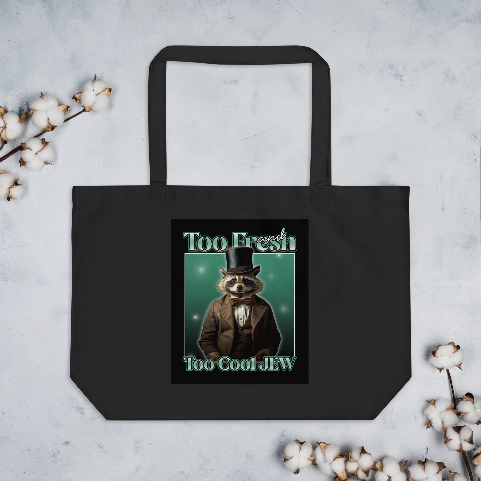 Mr Racoon | Large Organic Tote Bag