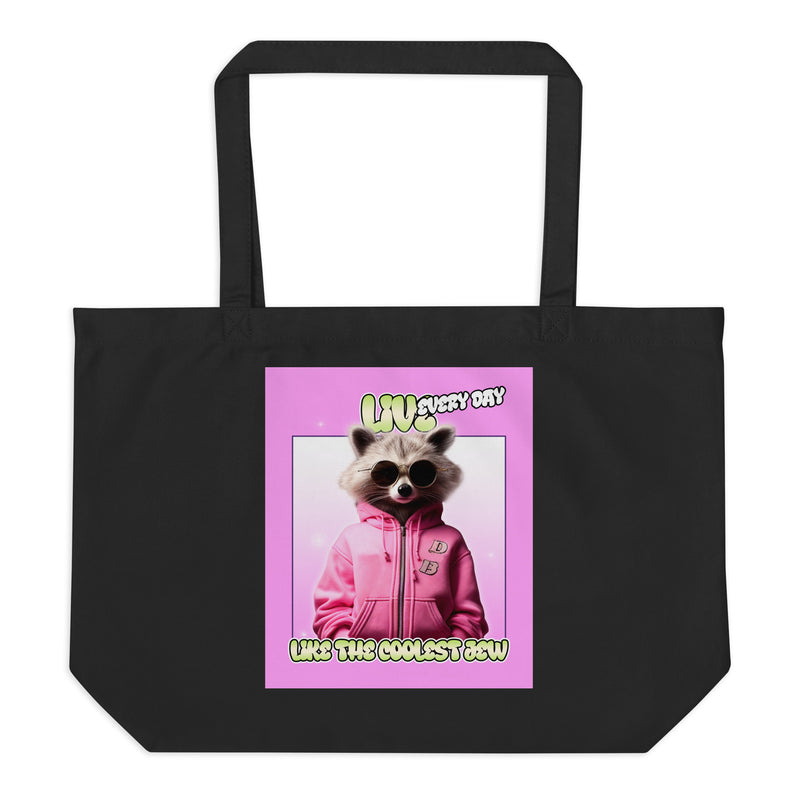 Mr Racoon | Large Organic Tote Bag