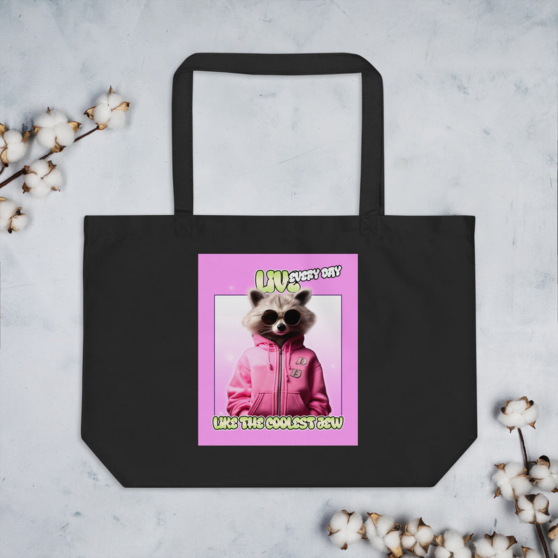 Mr Racoon | Large Organic Tote Bag
