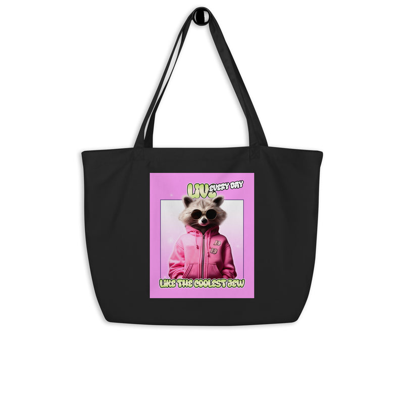 Mr Racoon | Large Organic Tote Bag