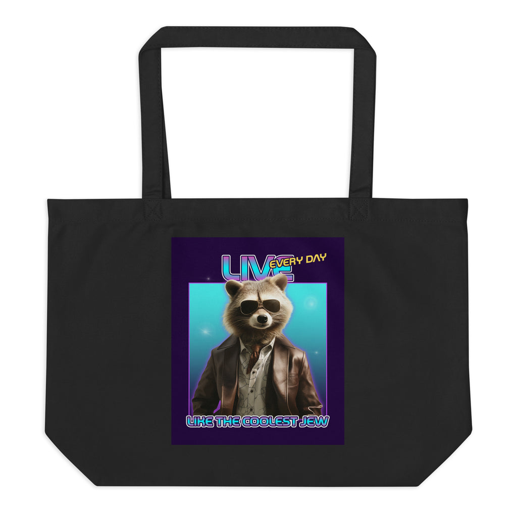 Mr Racoon | Large Organic Tote Bag
