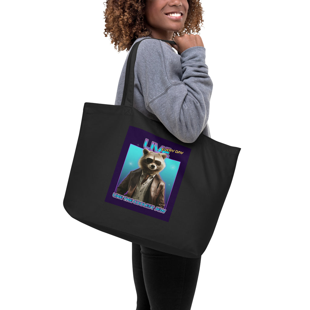 Mr Racoon | Large Organic Tote Bag