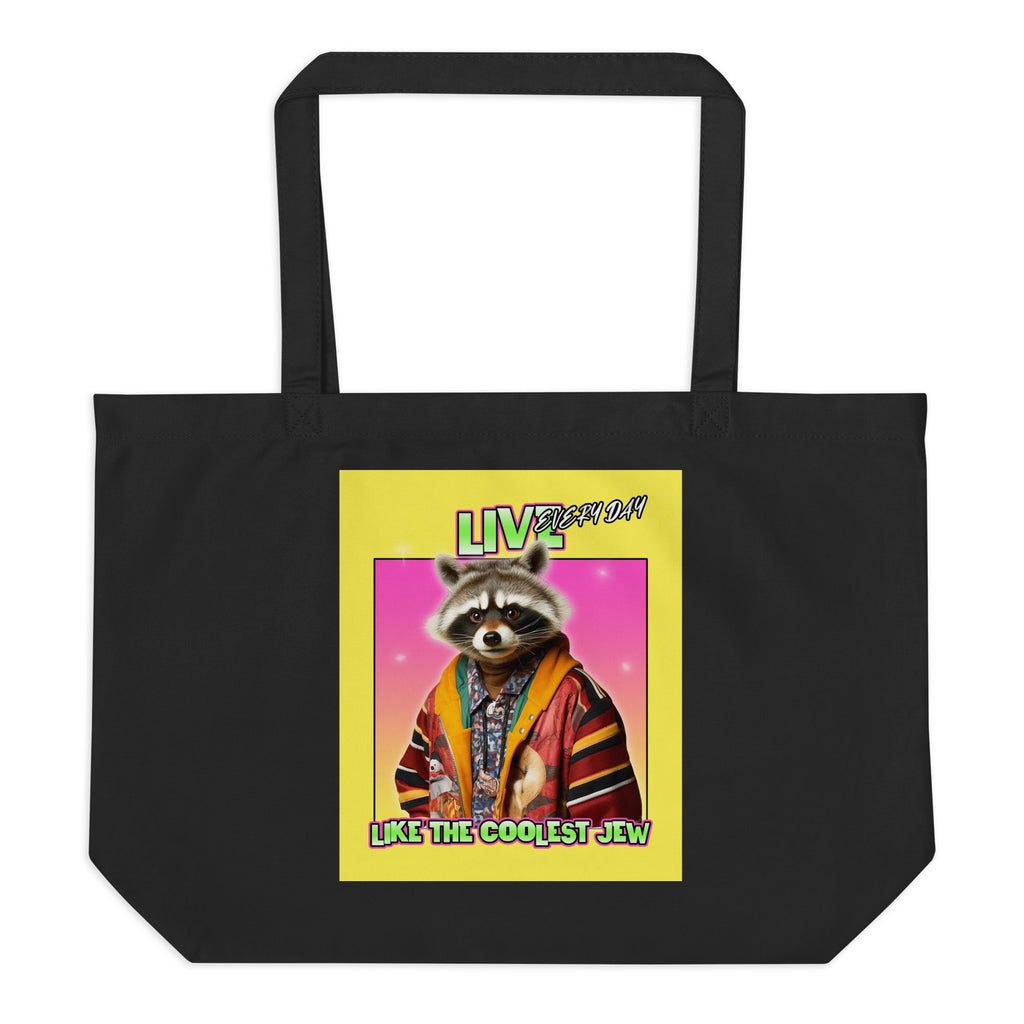 Mr Racoon | Large Organic Tote Bag Jouparty