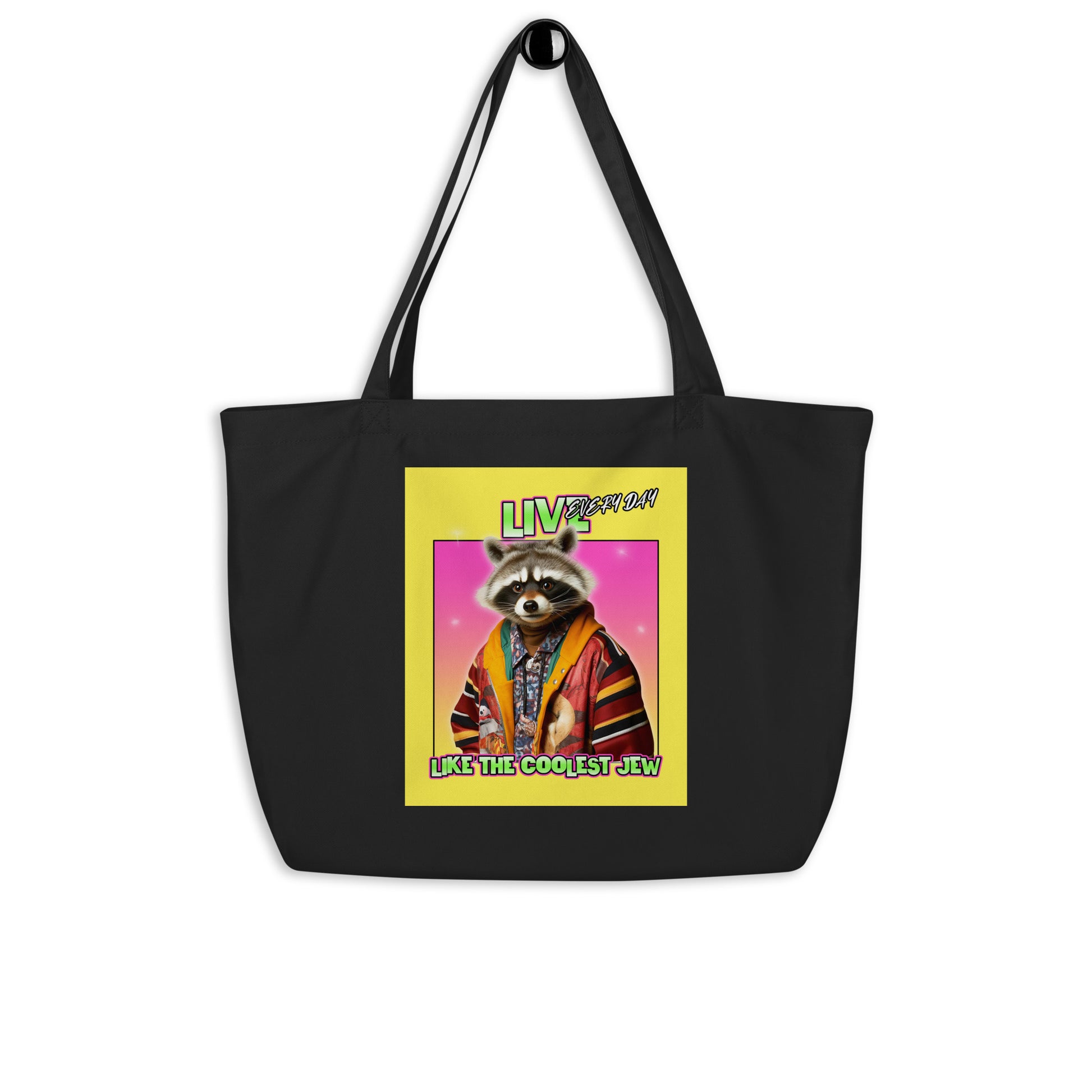 Mr Racoon | Large Organic Tote Bag Jouparty