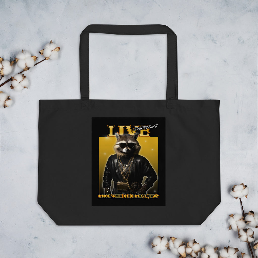 Mr Racoon | Large Organic Tote Bag