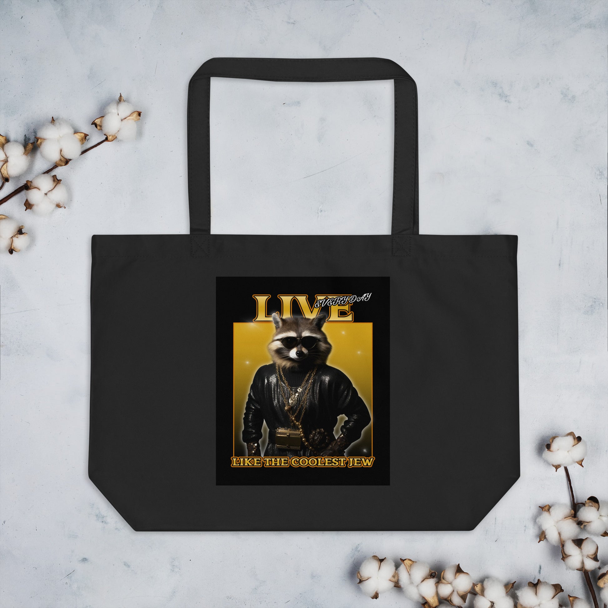 Mr Racoon | Large Organic Tote Bag