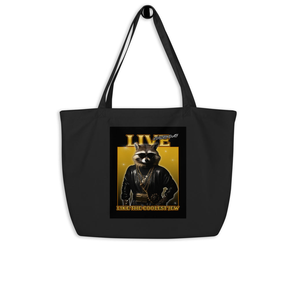 Mr Racoon | Large Organic Tote Bag