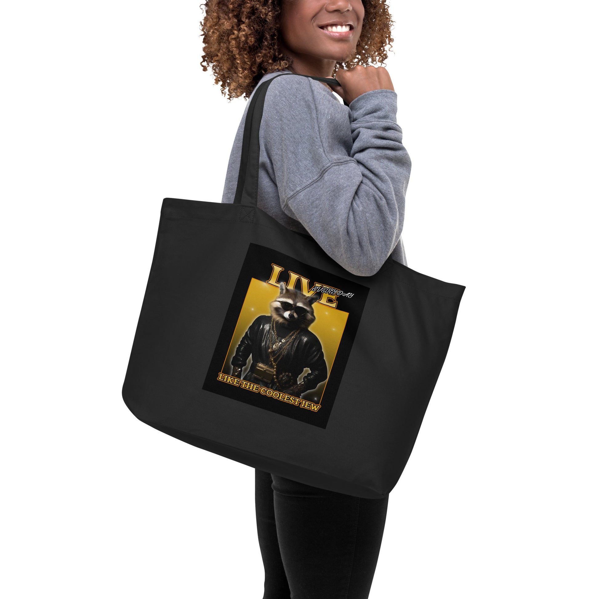 Mr Racoon | Large Organic Tote Bag
