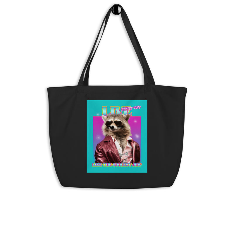 Mr Racoon | Large Organic Tote Bag