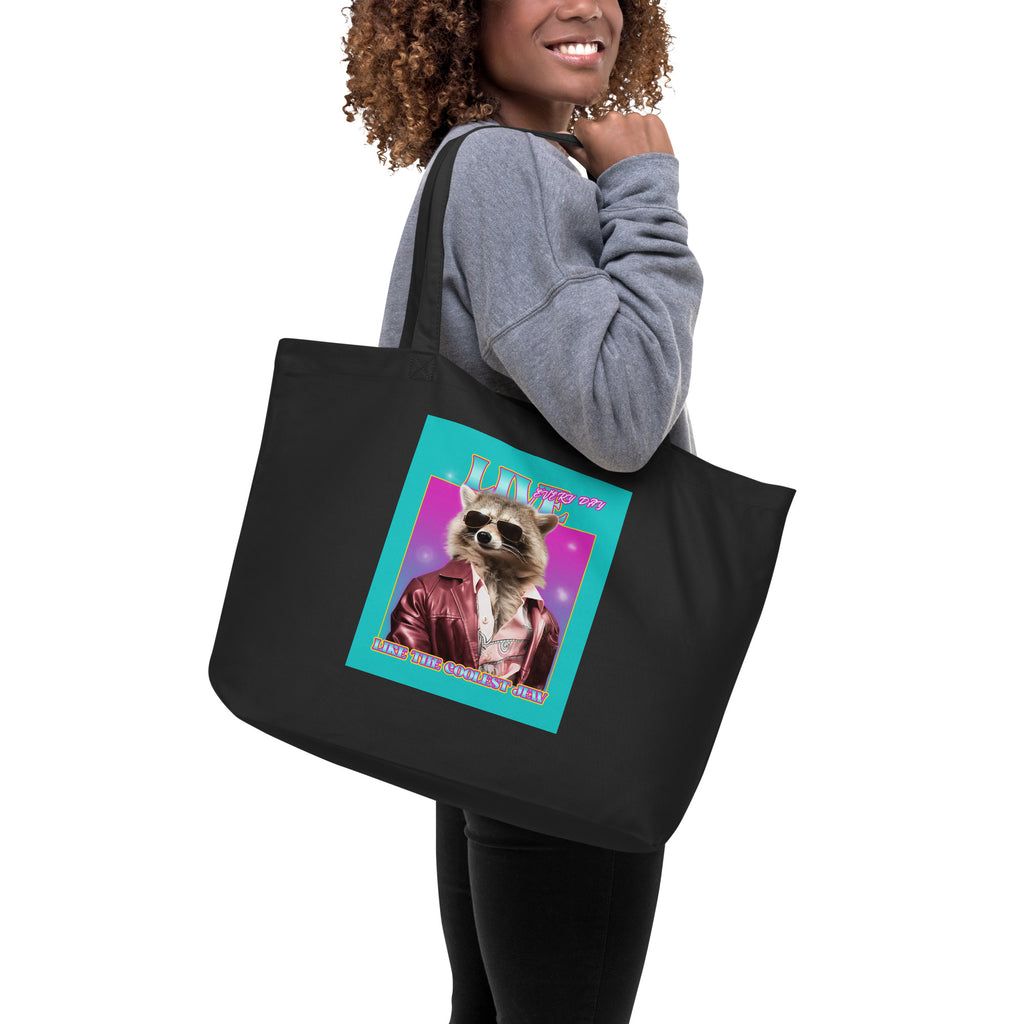 Mr Racoon | Large Organic Tote Bag Jouparty