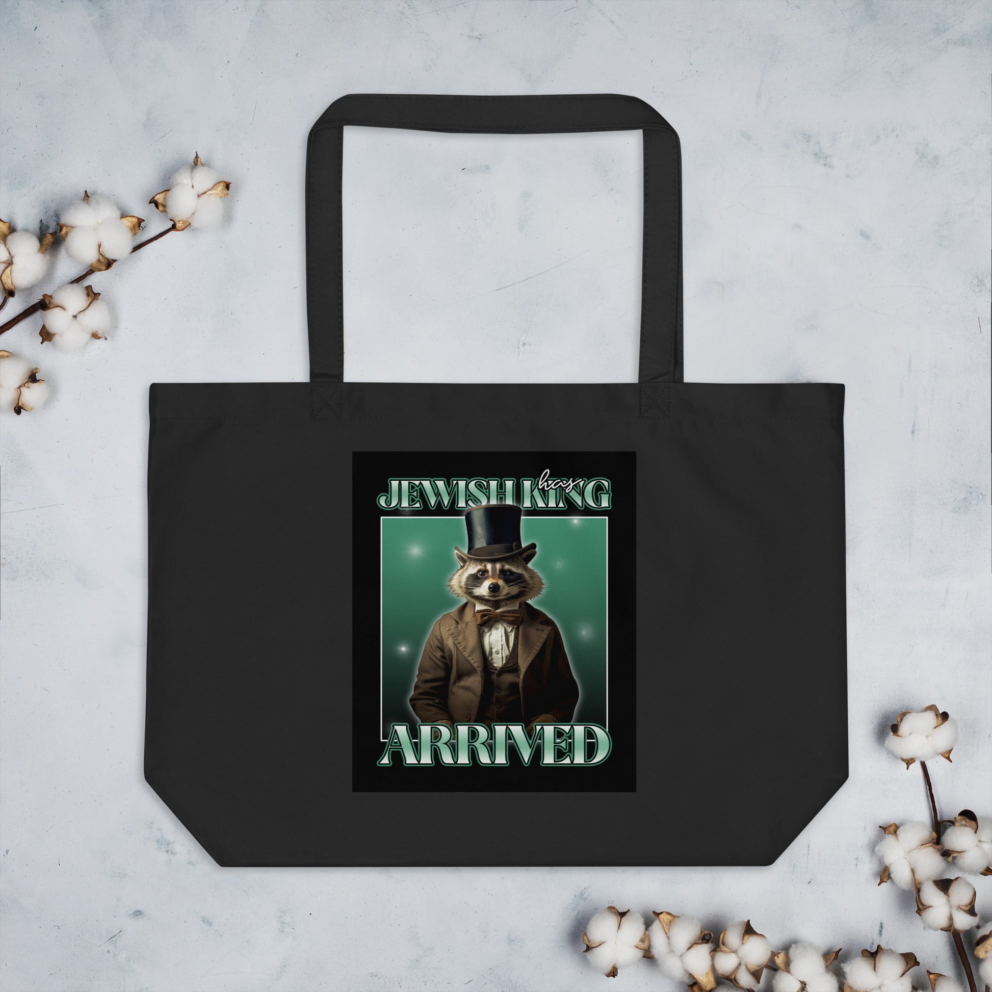 Mr Racoon | Large Organic Tote Bag Jouparty