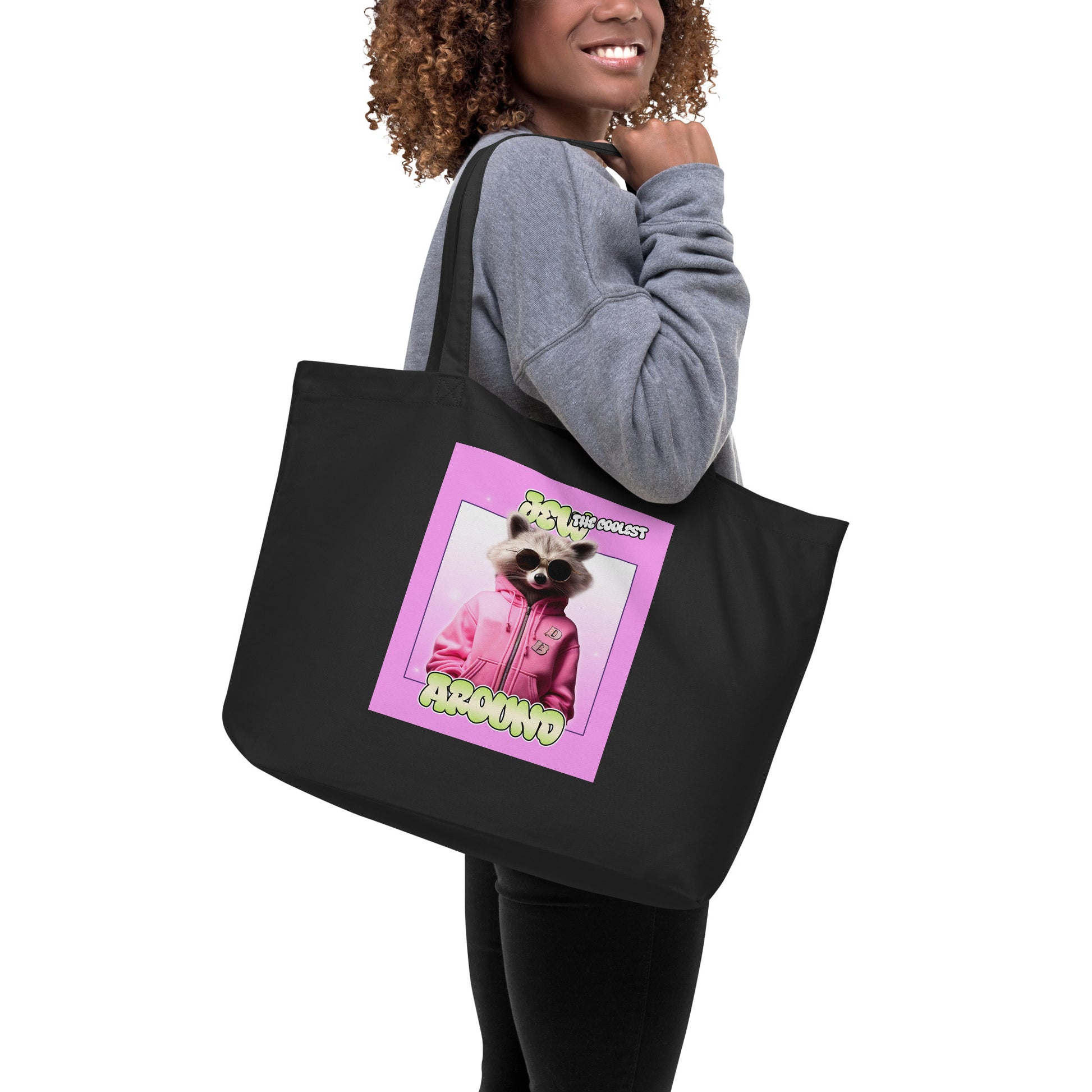 Mr Racoon | Large Organic Tote Bag