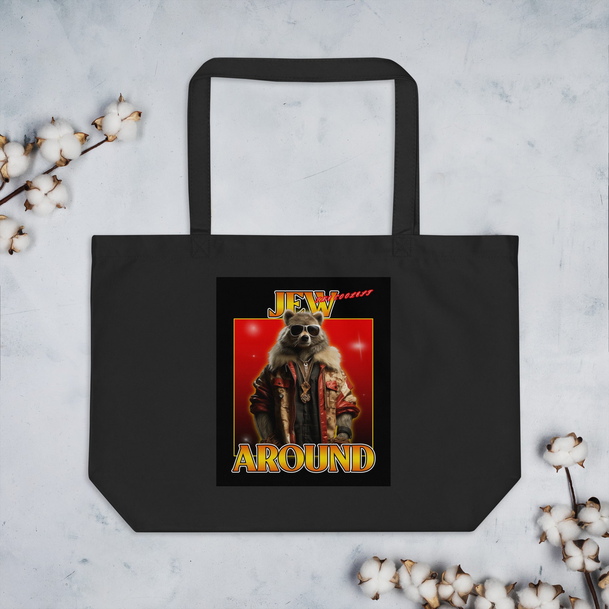 Mr Racoon | Large Organic Tote Bag Jouparty