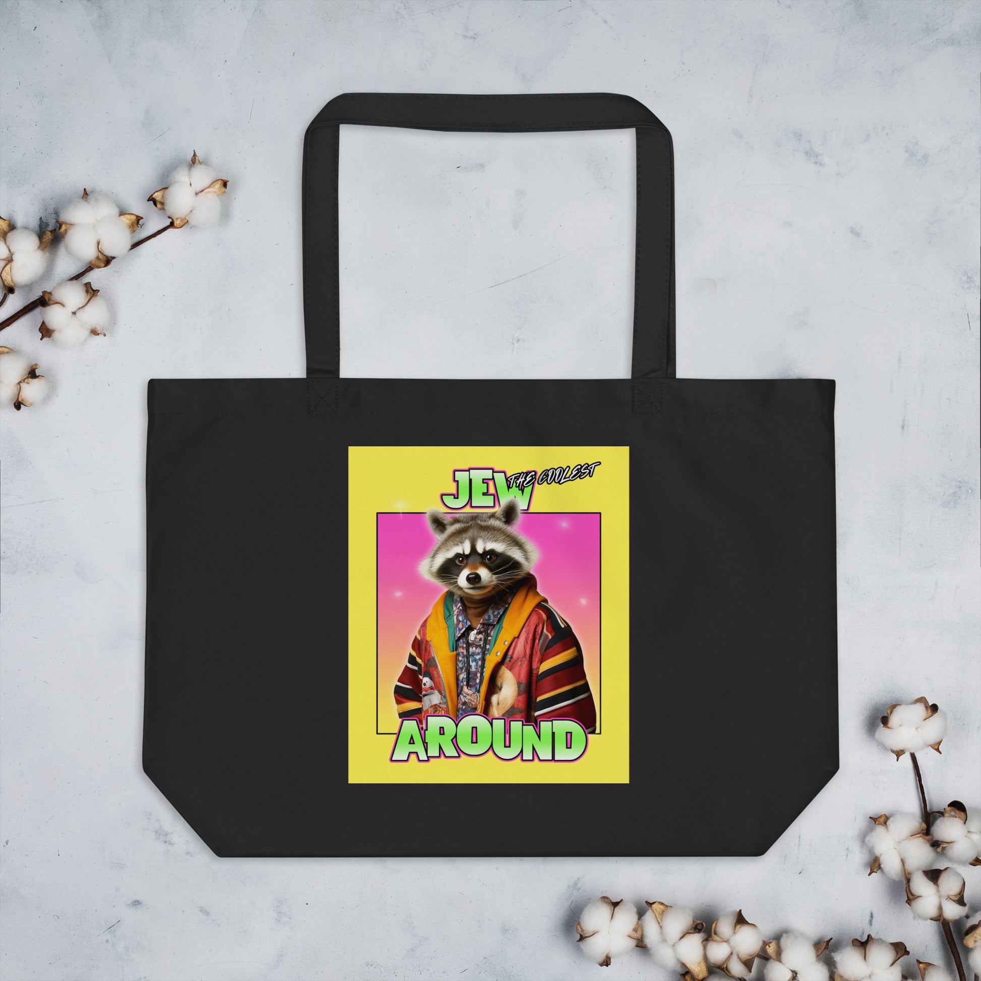 Mr Racoon | Large Organic Tote Bag Jouparty