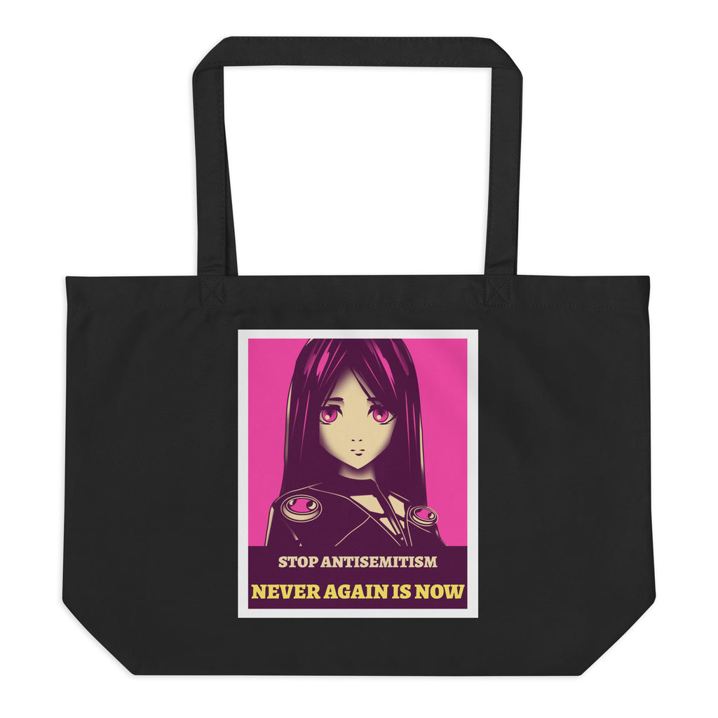 Anime Hero | Antisemitism | Large Organic Tote Bag