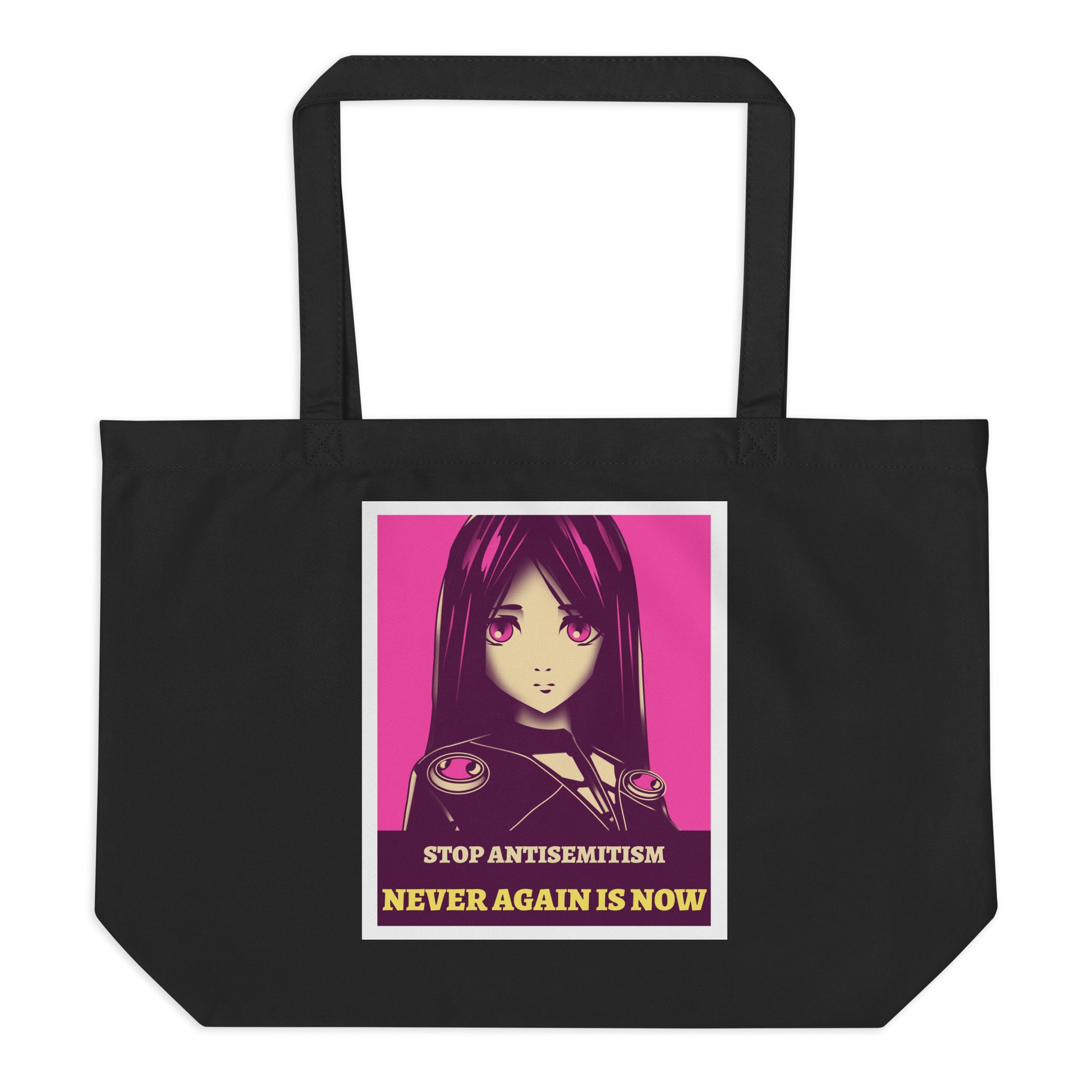 Anime Hero | Antisemitism | Large Organic Tote Bag