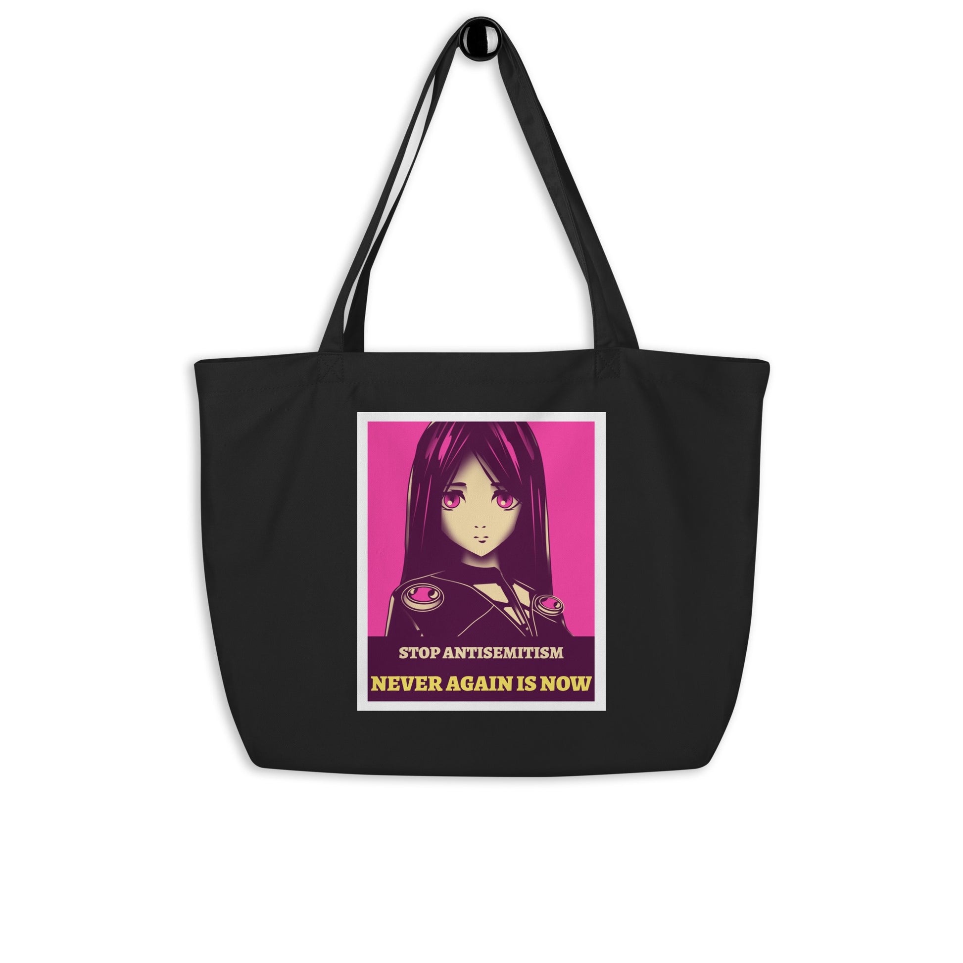 Anime Hero | Antisemitism | Large Organic Tote Bag