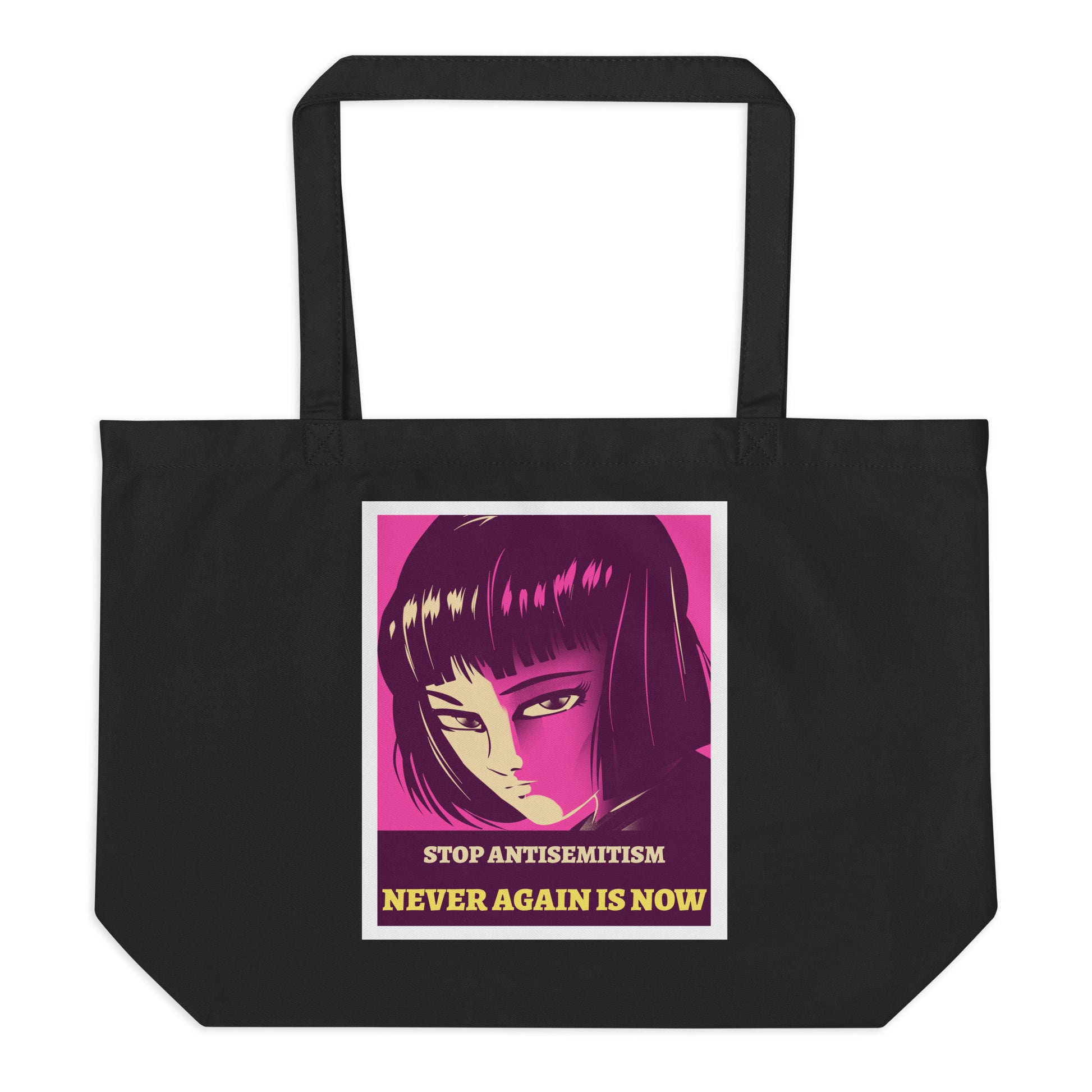 Anime Hero | Antisemitism | Large Organic Tote Bag Jouparty