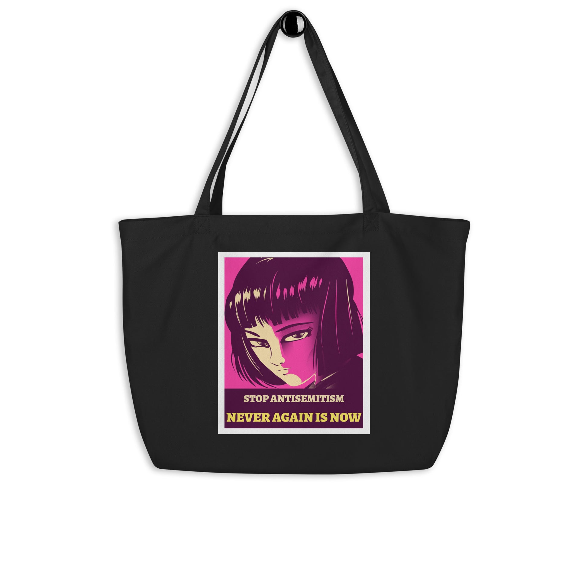 Anime Hero | Antisemitism | Large Organic Tote Bag Jouparty