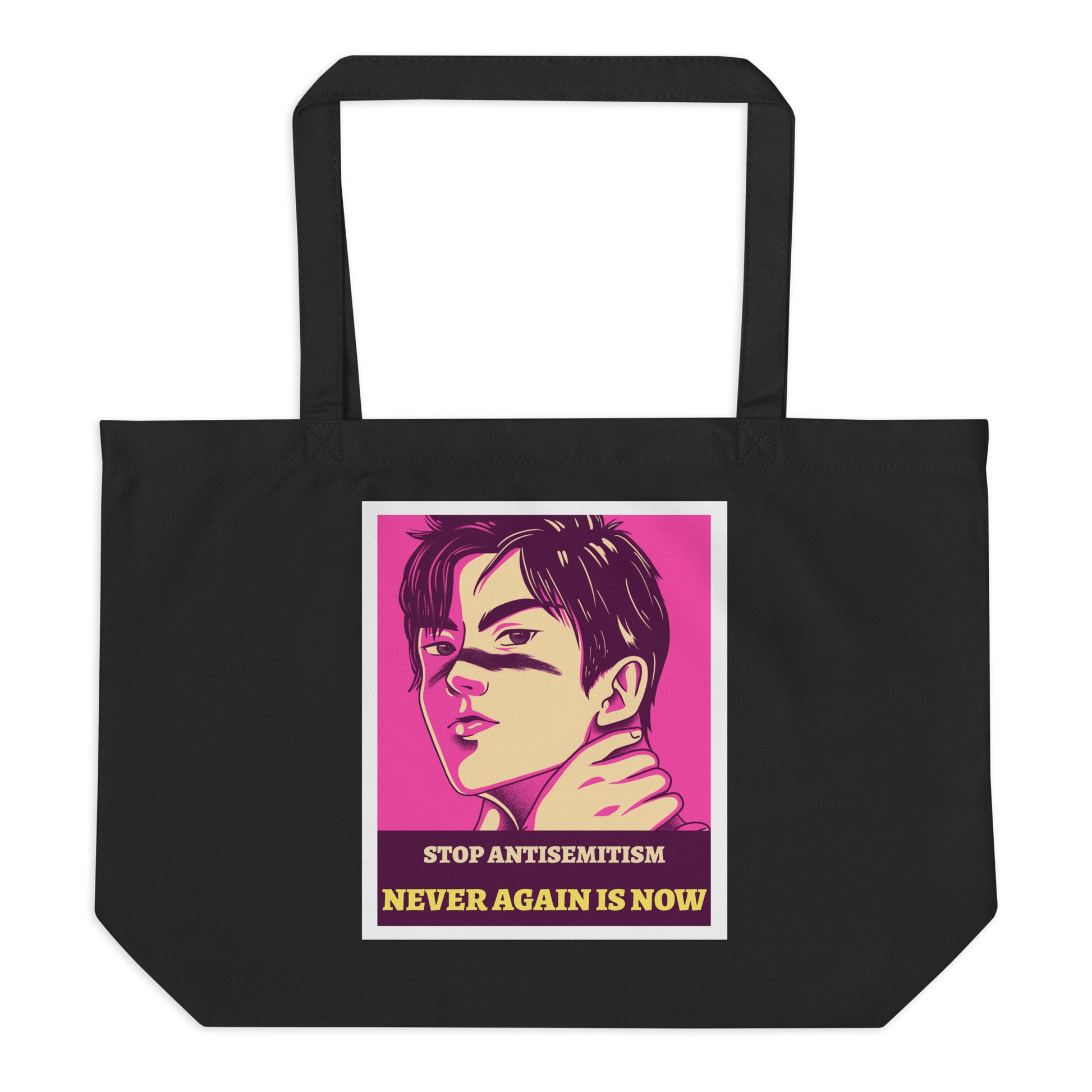 Anime Hero | Antisemitism | Large Organic Tote Bag Jouparty