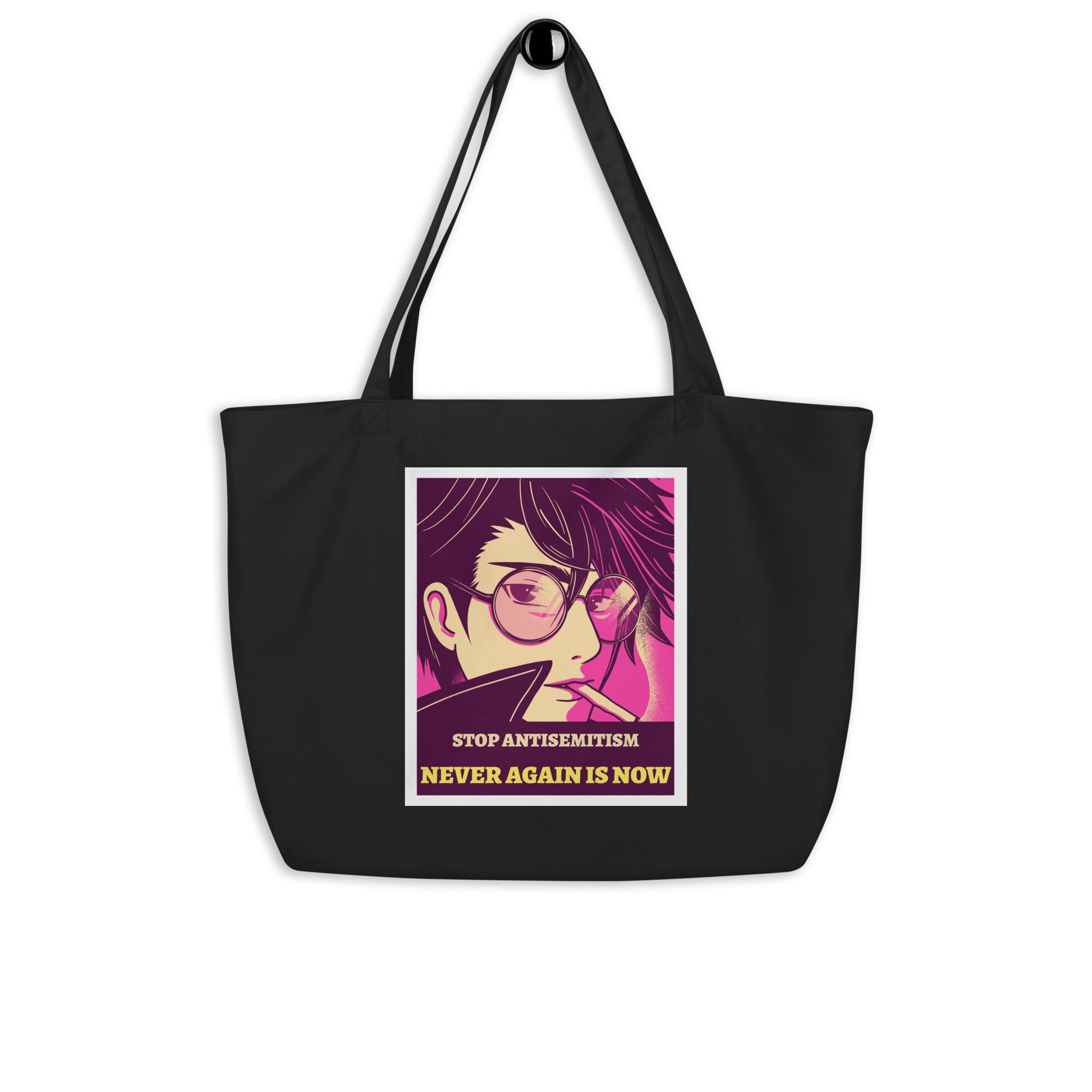 Anime Hero | Antisemitism | Large Organic Tote Bag Jouparty