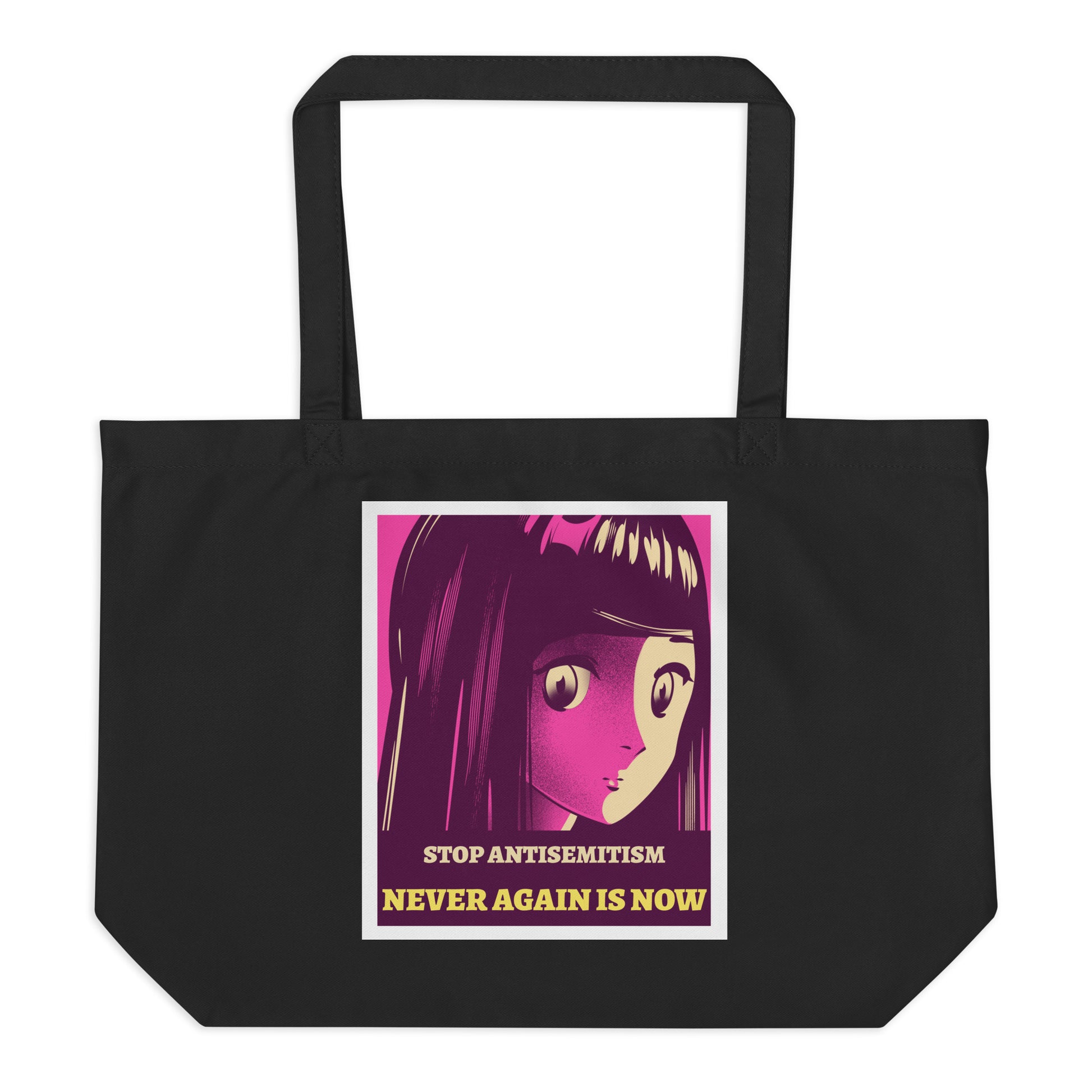 Anime Hero | Antisemitism | Large Organic Tote Bag Jouparty