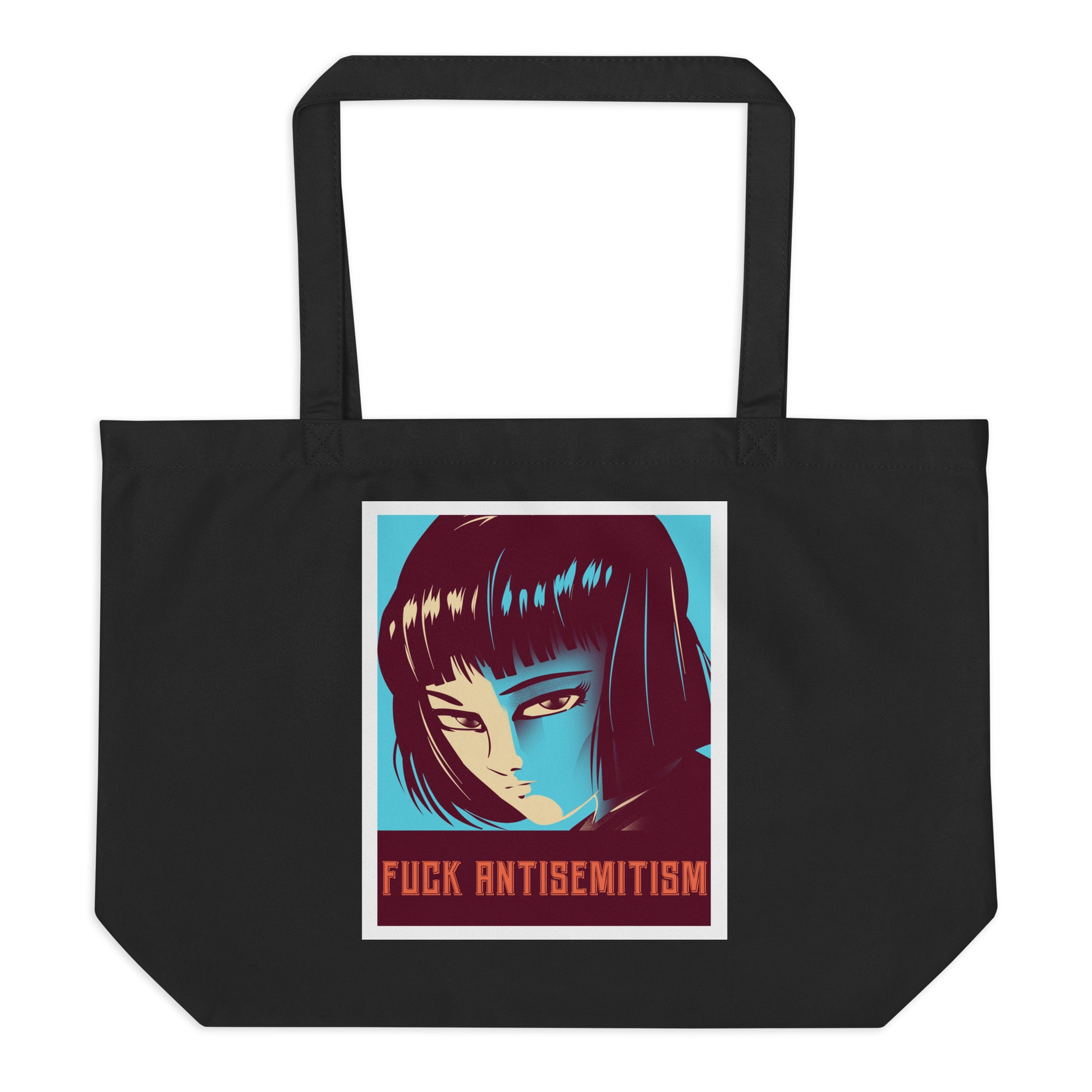 Anime Hero | Antisemitism | Large Organic Tote Bag
