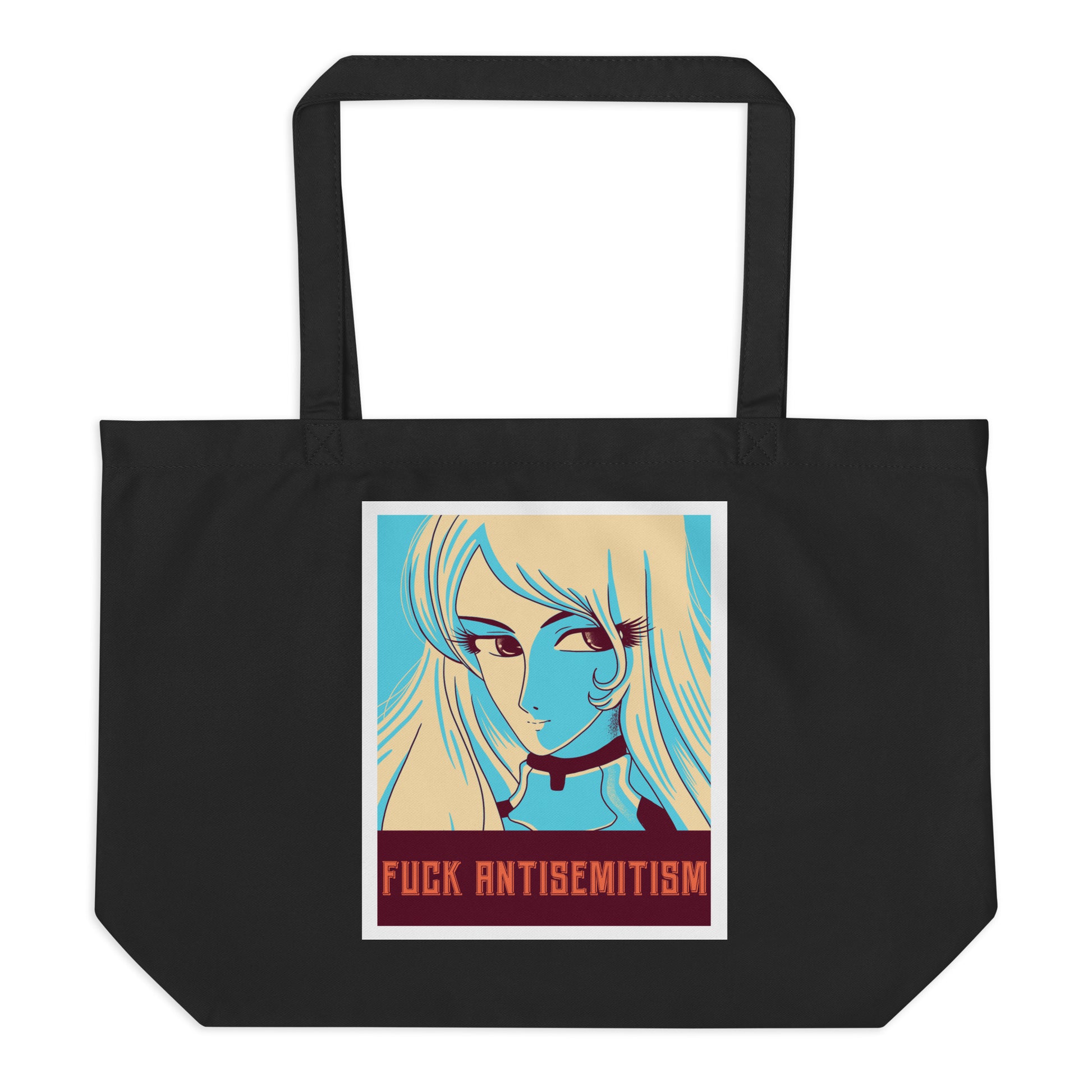 Anime Hero | Antisemitism | Large Organic Tote Bag