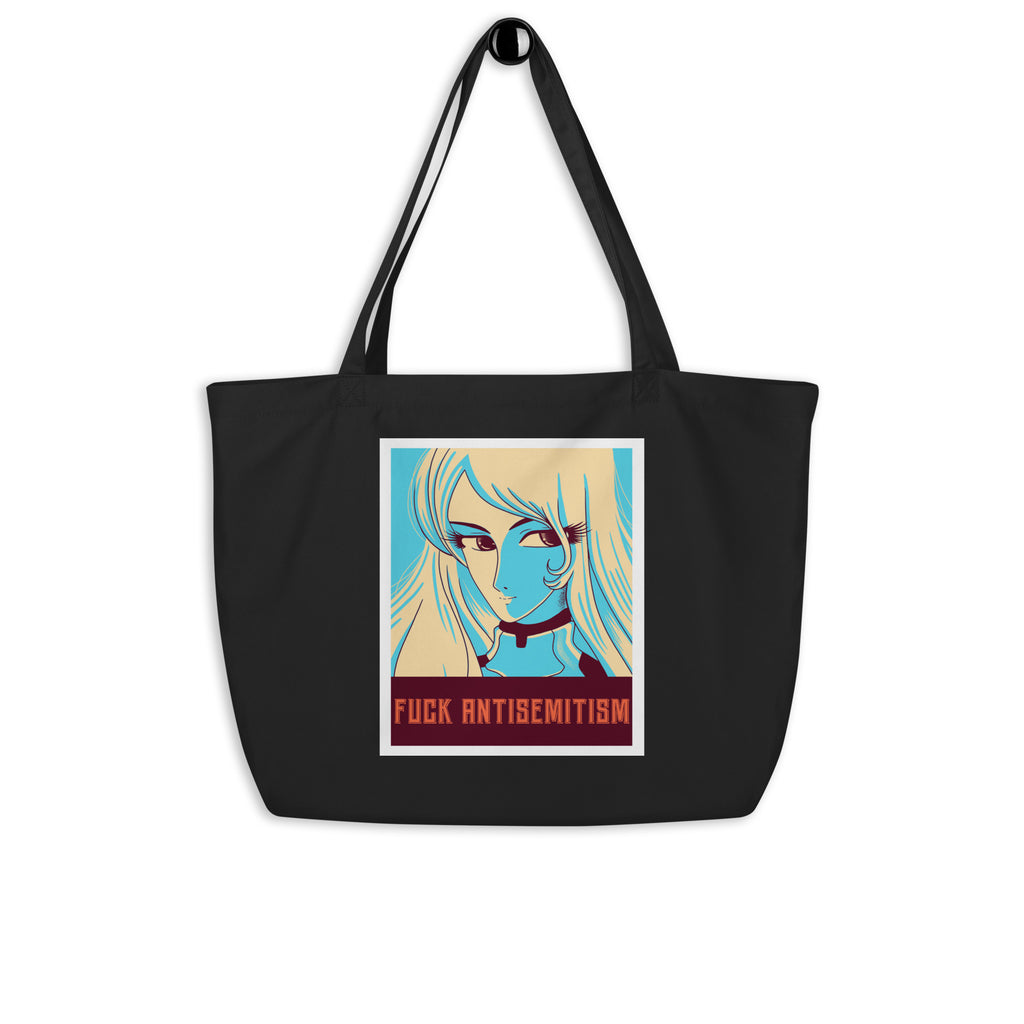 Anime Hero | Antisemitism | Large Organic Tote Bag