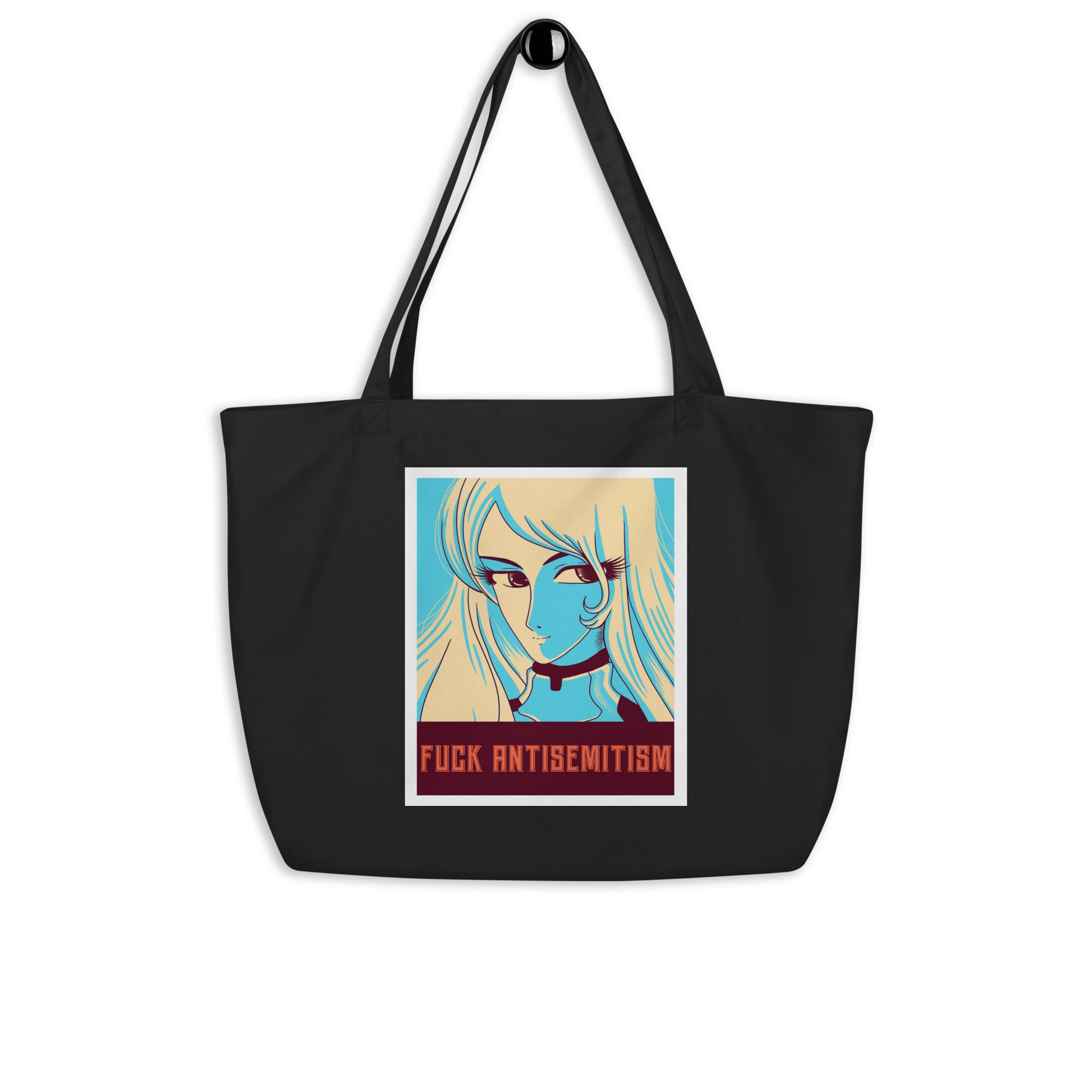 Anime Hero | Antisemitism | Large Organic Tote Bag